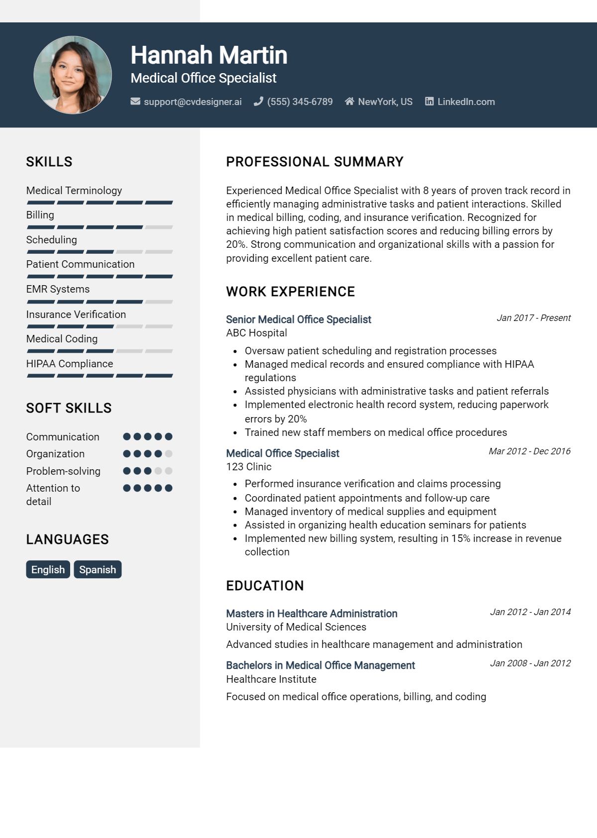 Medical Office Specialist Resume Example for 2026: Proven Tips & Templates Preview