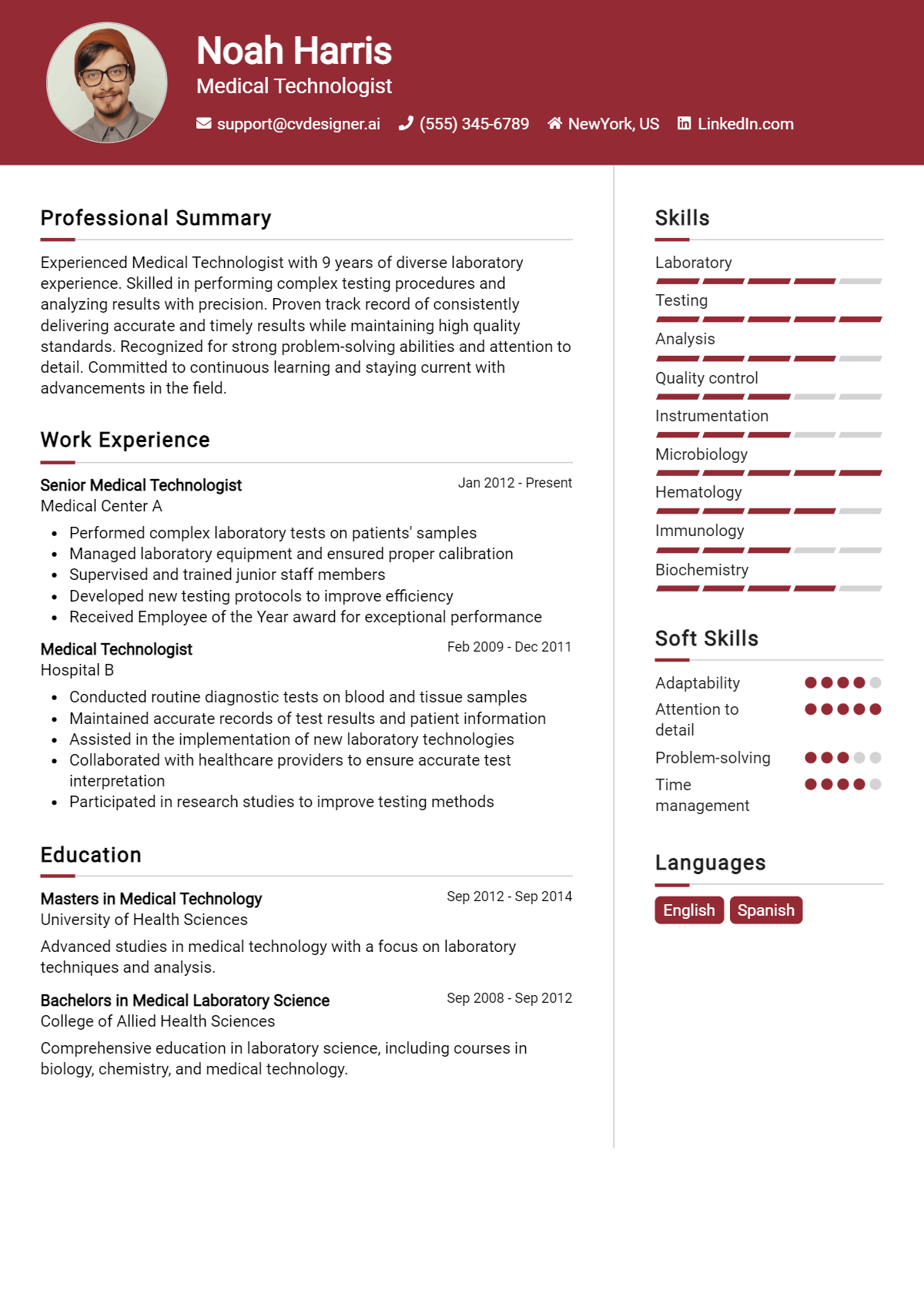 32 Medical Technologist Resume Examples for 2026: Best Writing Guide Preview