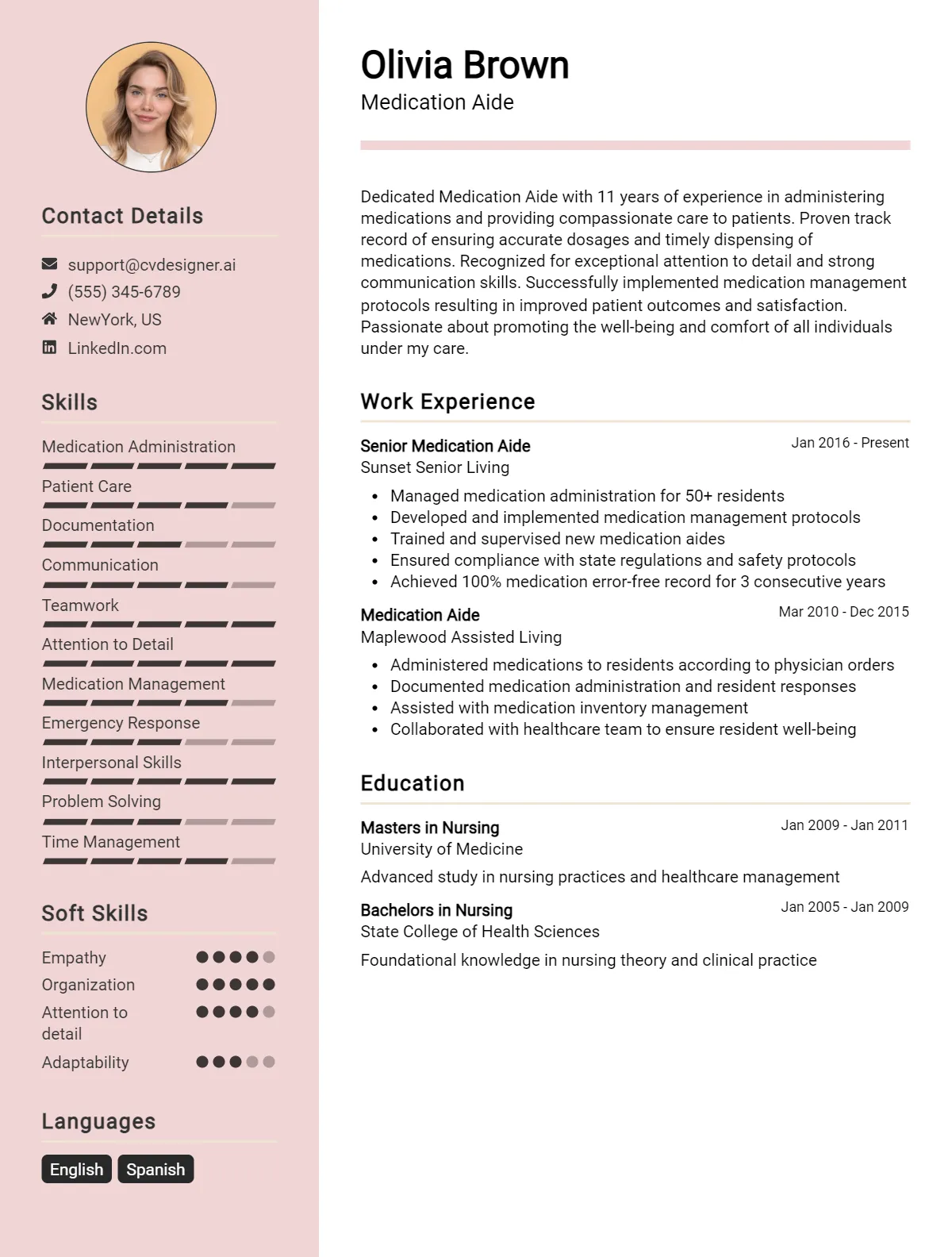 Medication Aide CV Example For 2026: Best Formatting Tips Preview