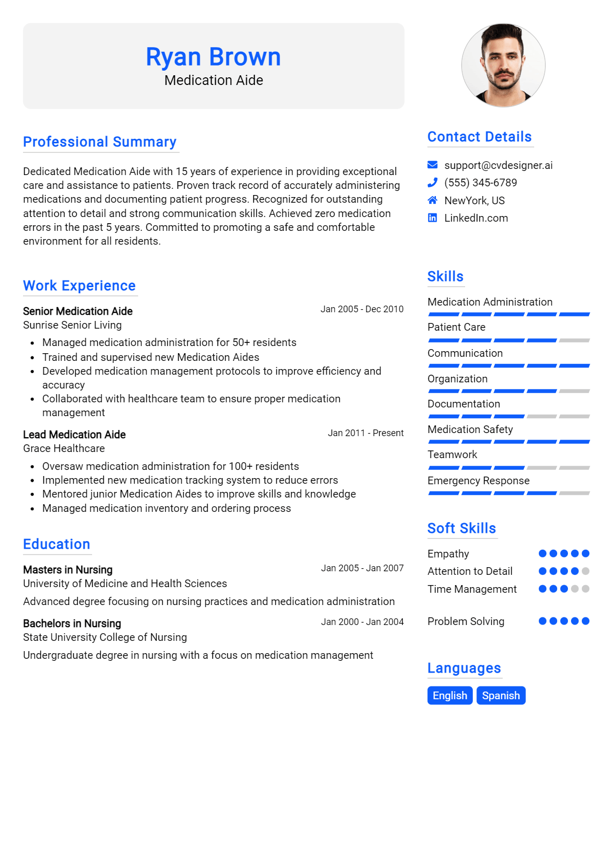 Medication Aide Resume Example for 2026: Samples & Best Practices Preview