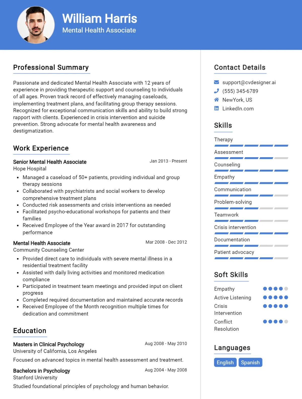 Mental Health Associate CV Example For 2026: Best Formatting Tips Preview