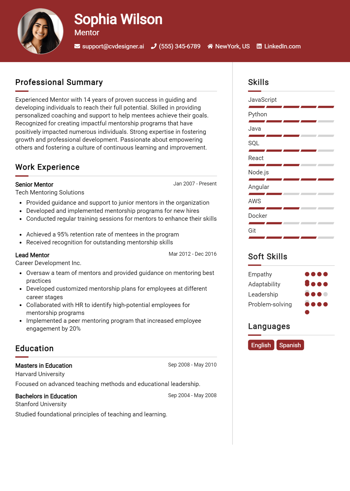 Mentor Resume Example for 2026: How to Craft a Winning CV Preview