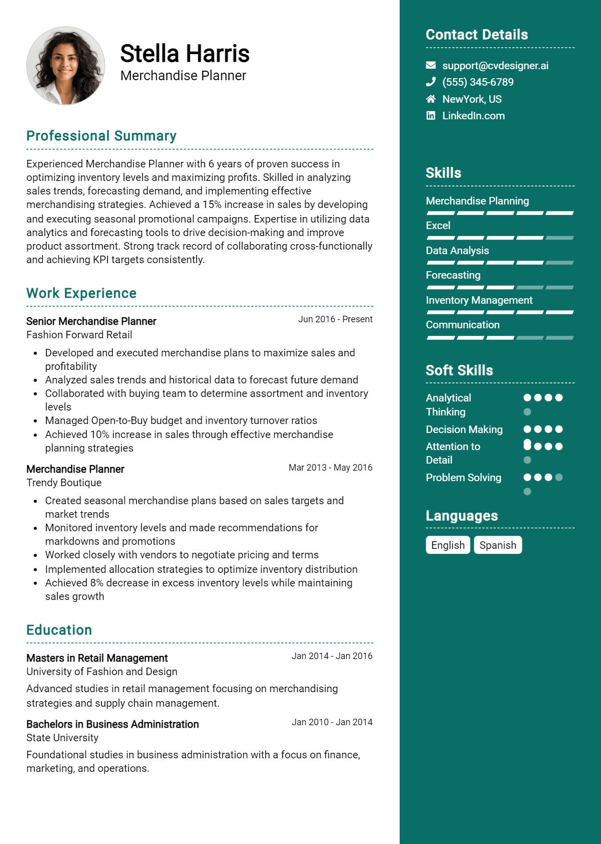 Merchandise Planner Resume Example for 2026: Tips to Stand Out Preview