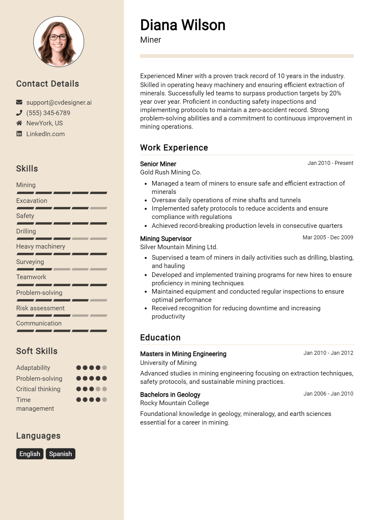 Miner Resume Example for 2026: Tips & Templates Preview