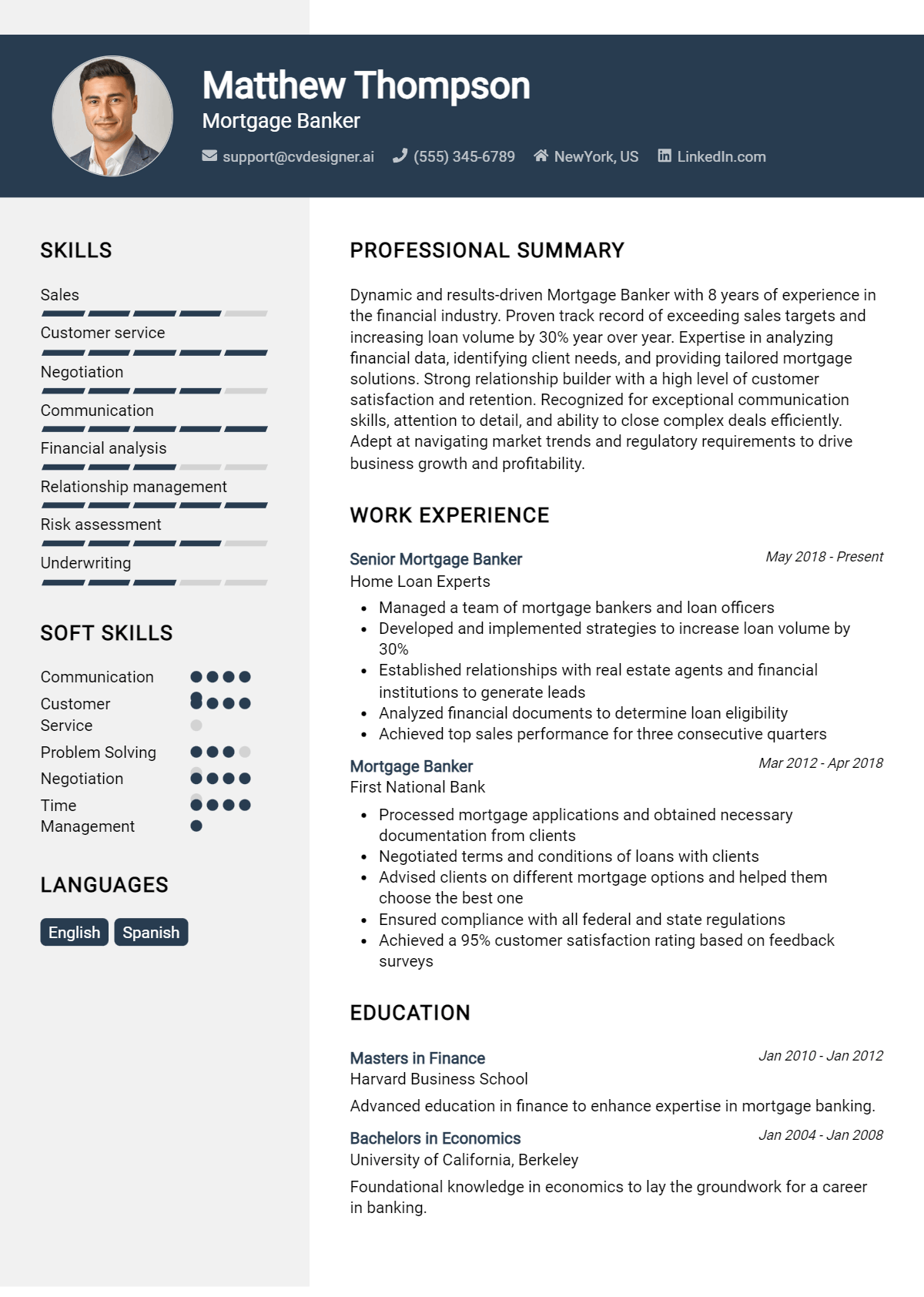 11 Mortgage Banker Resume Examples And Templates for 2026 Preview