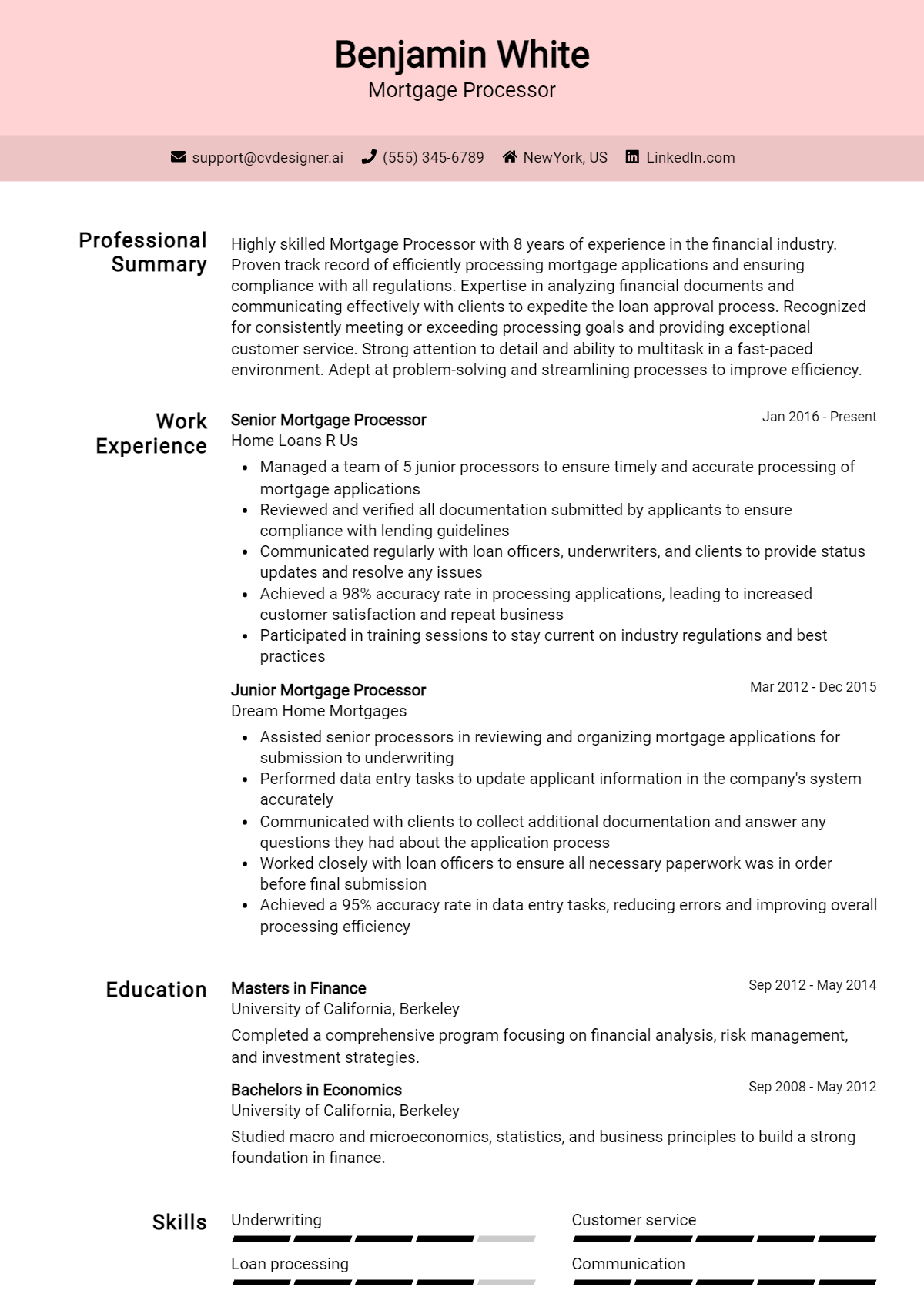 11 Mortgage Processor Resume Examples And Templates for 2026 Preview