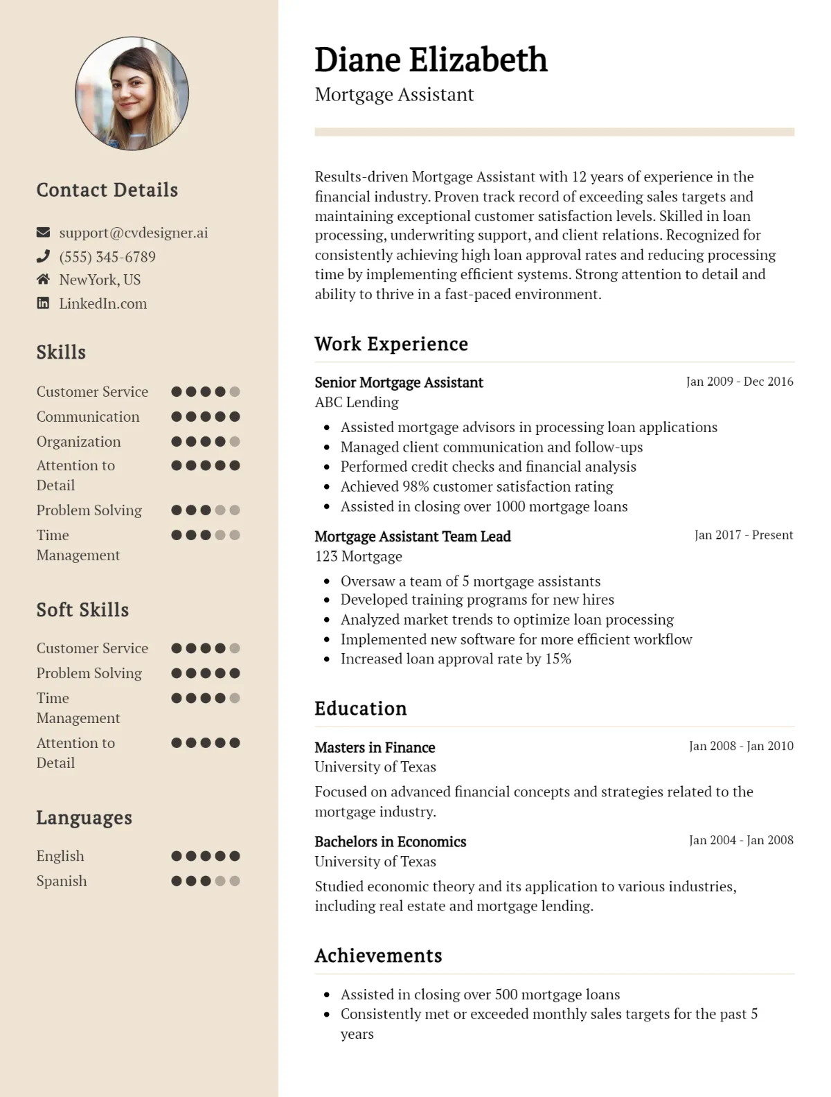 10 Mortgage Assistant CV Examples And Free Templates For 2026 Preview