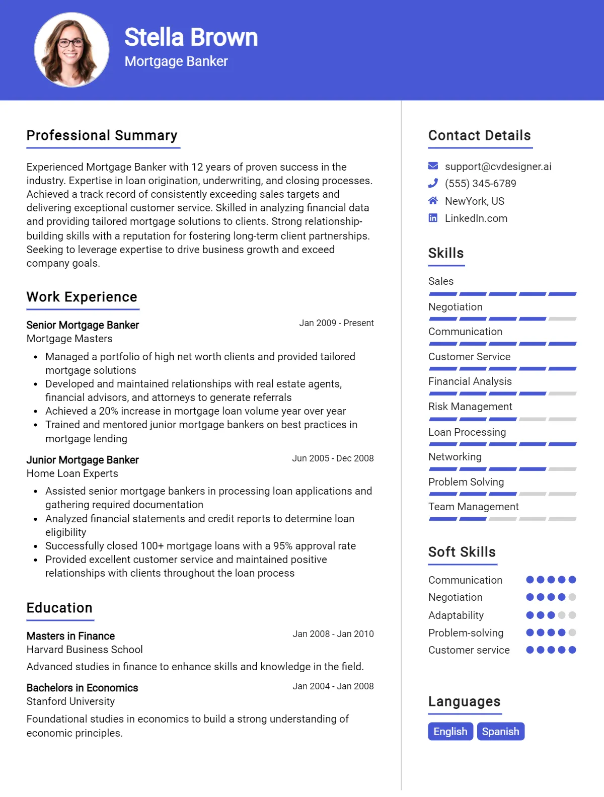 11 Mortgage Banker CV Examples And Free Templates For 2026 Preview