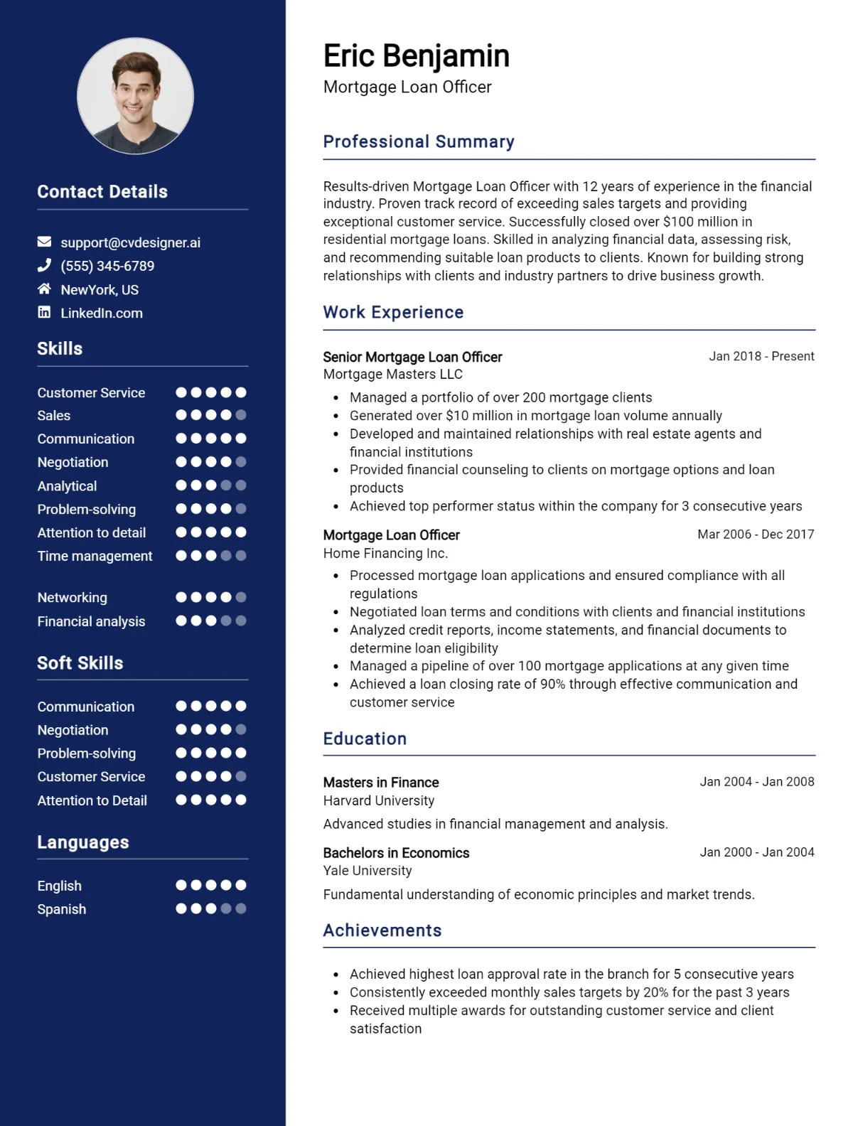 12 Mortgage Loan Officer CV Examples And Free Templates For 2026 Preview