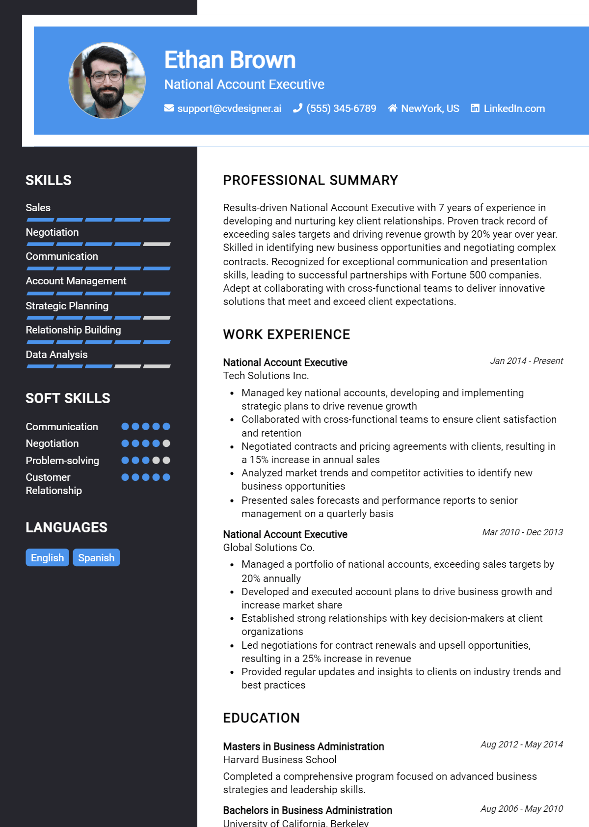 24 National Account Executive Resume Examples for 2026: Tips to Stand Out Preview