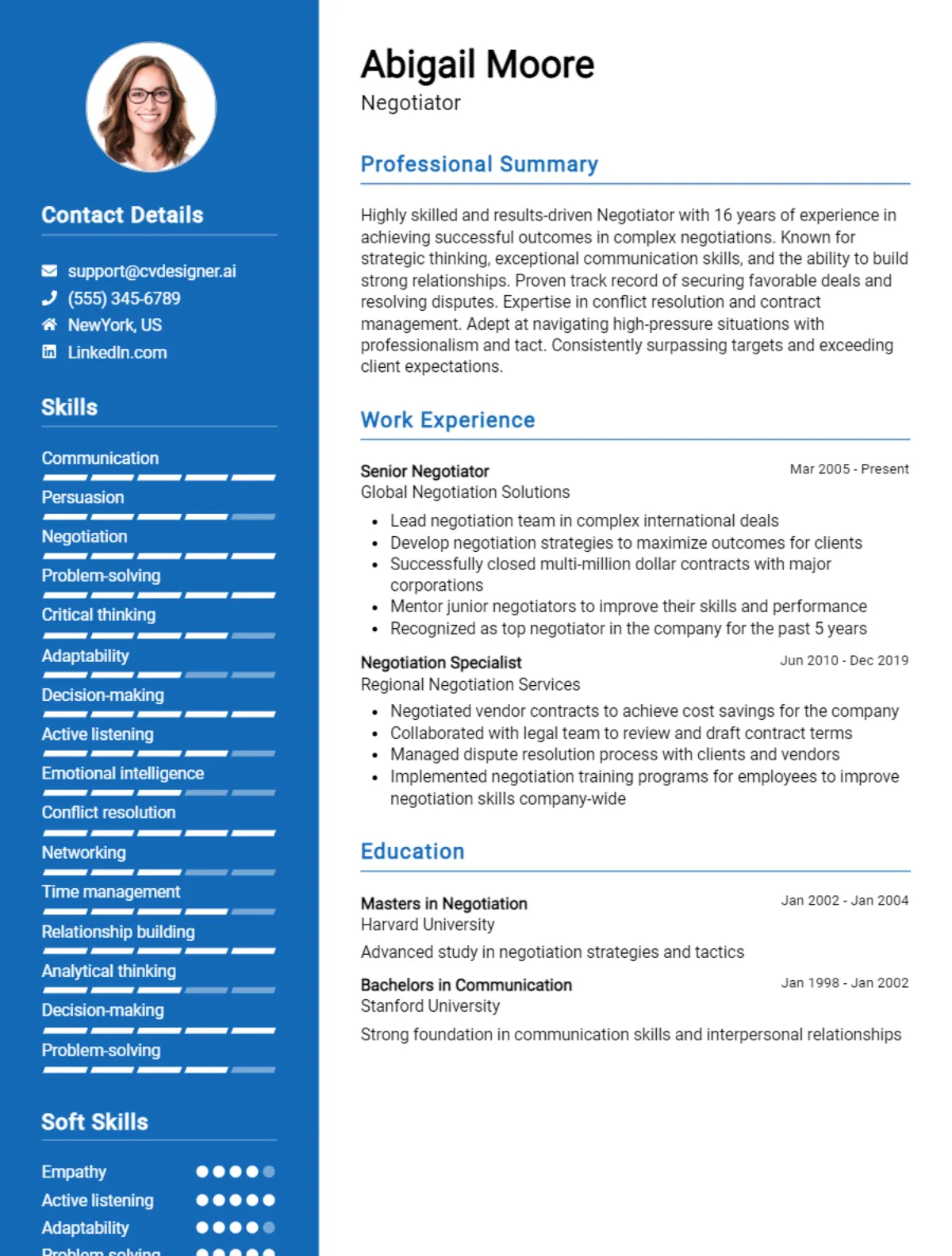 Negotiator CV Example For 2026: Strategies & Templates Preview