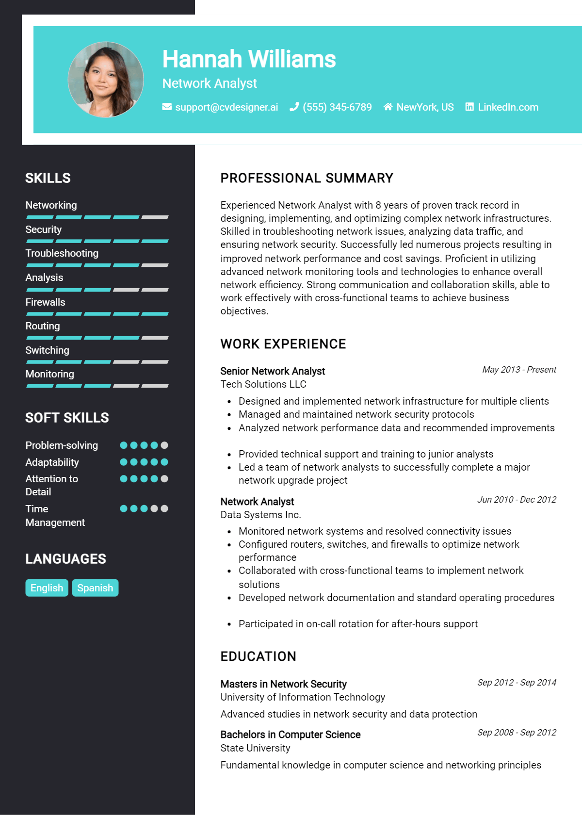 18 Network Analyst Resume Examples And Templates for 2026 Preview
