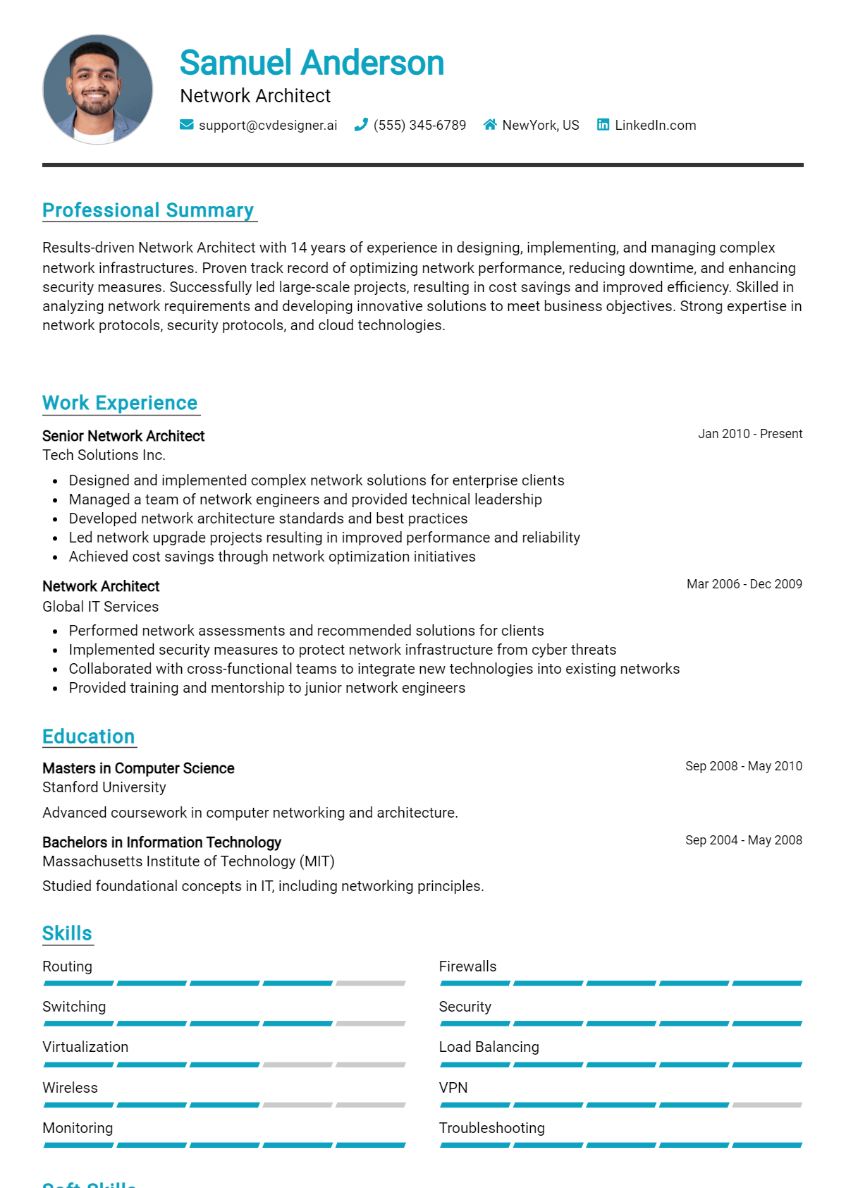 16 Network Architect Resume Examples And Templates for 2026 Preview