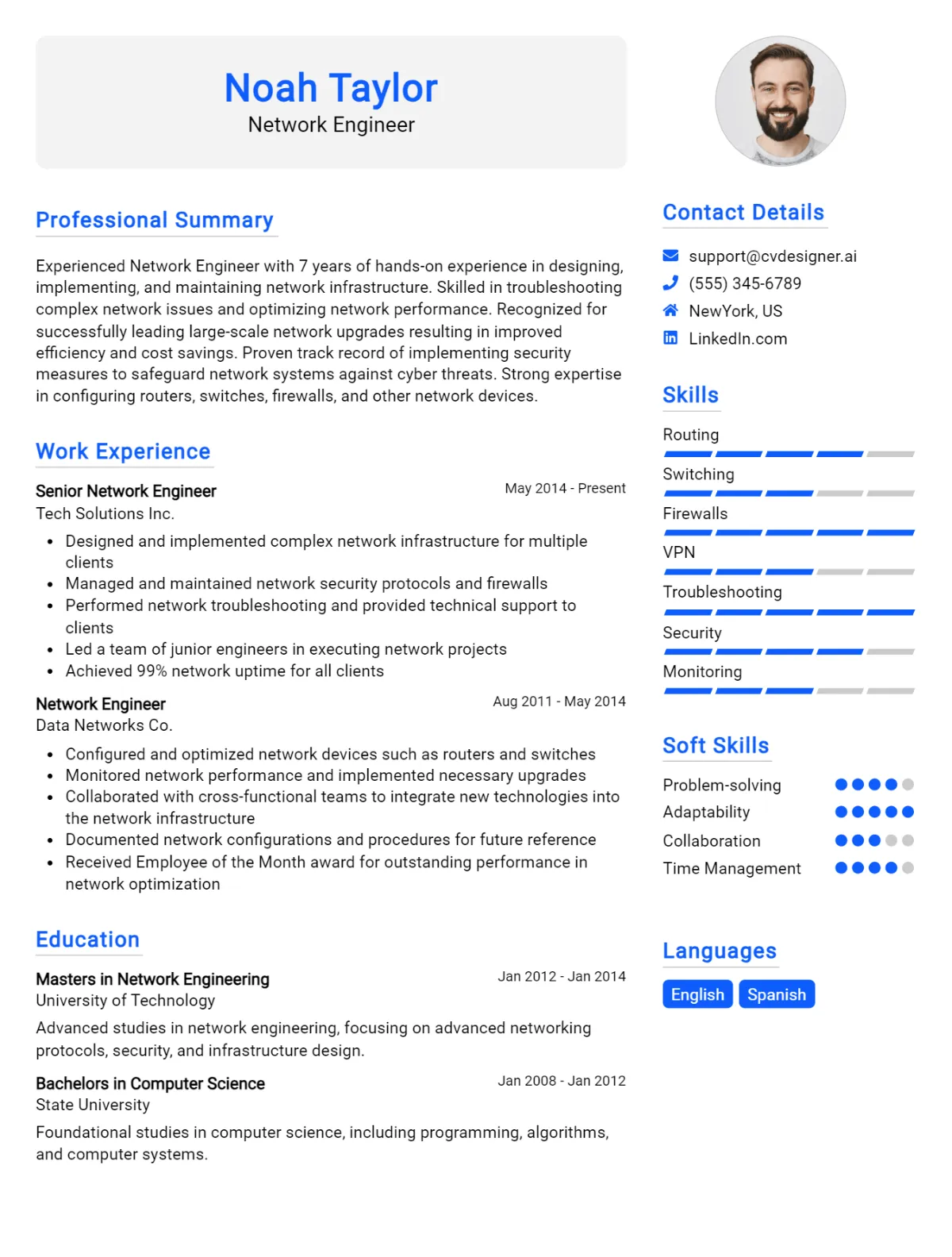 20 Network Engineer CV Examples And Free Templates For 2026 Preview