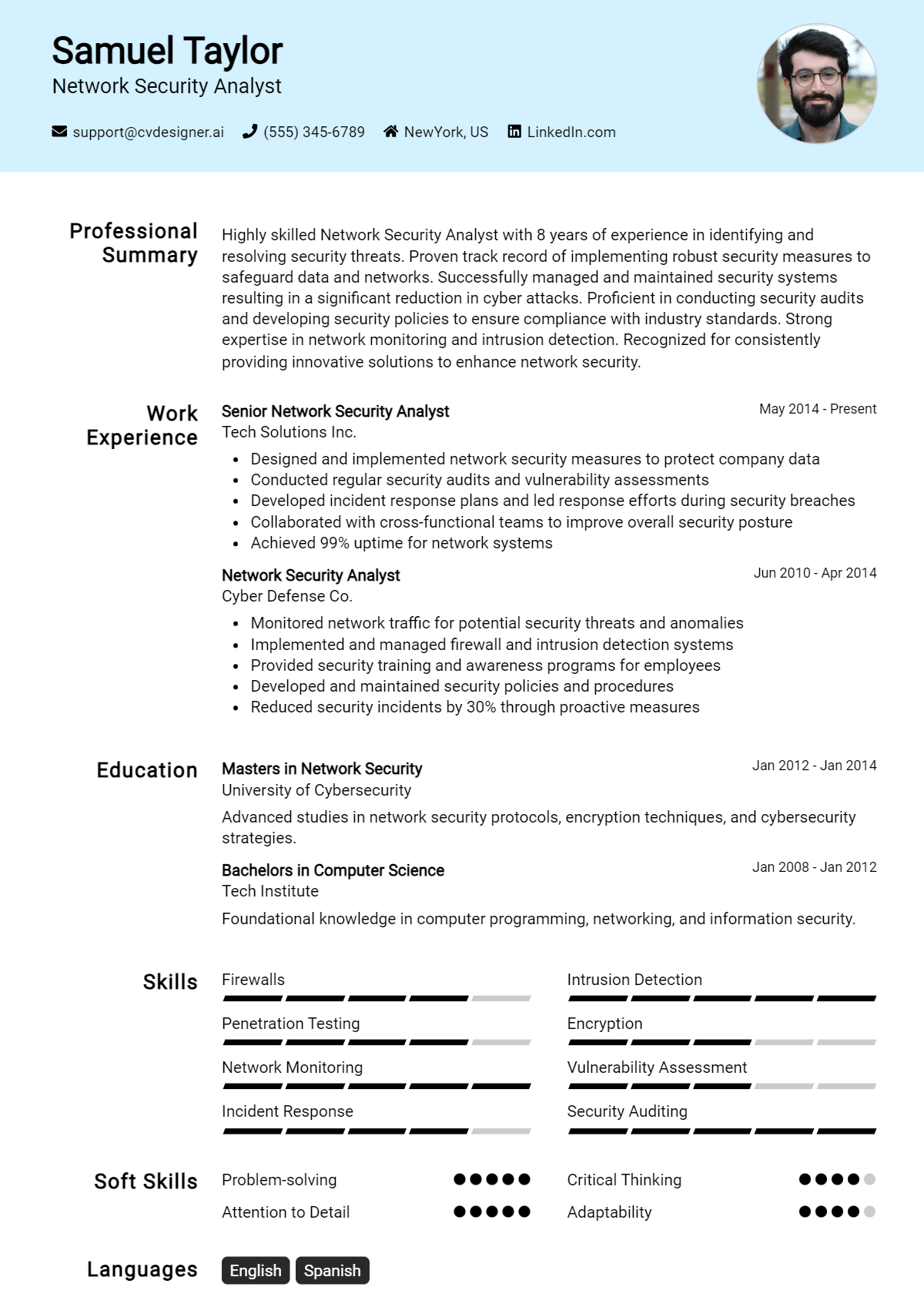 18 Network Security Analyst Resume Examples And Templates for 2026 Preview