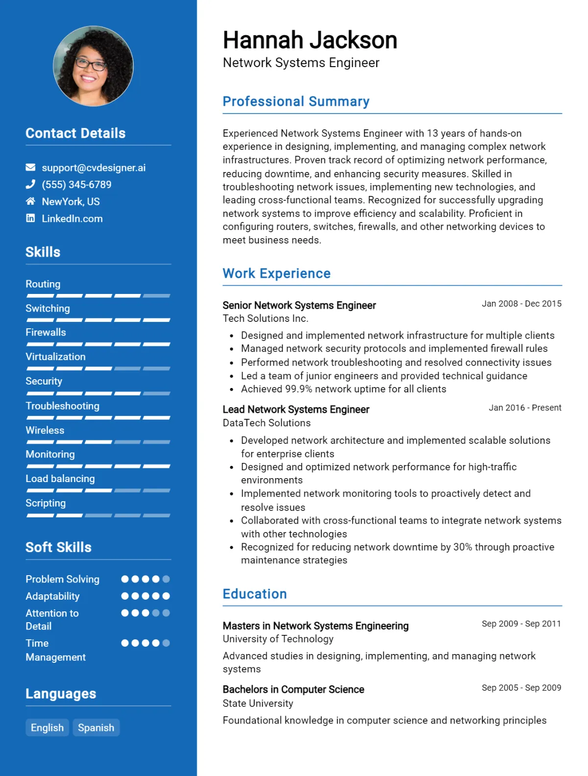 Network Systems Engineer CV Example For 2026: Top Tips & Samples Preview