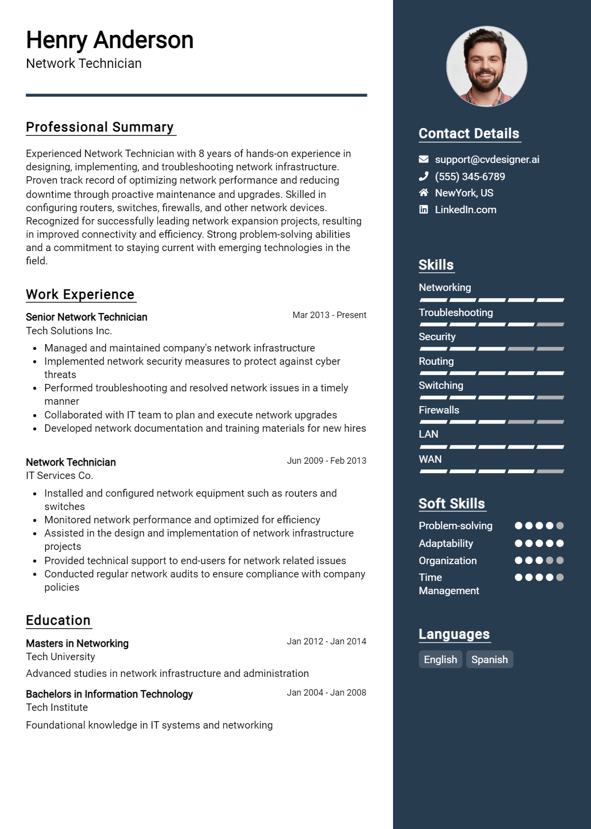 Network Technician Resume Example for 2026: Ultimate Guide Preview