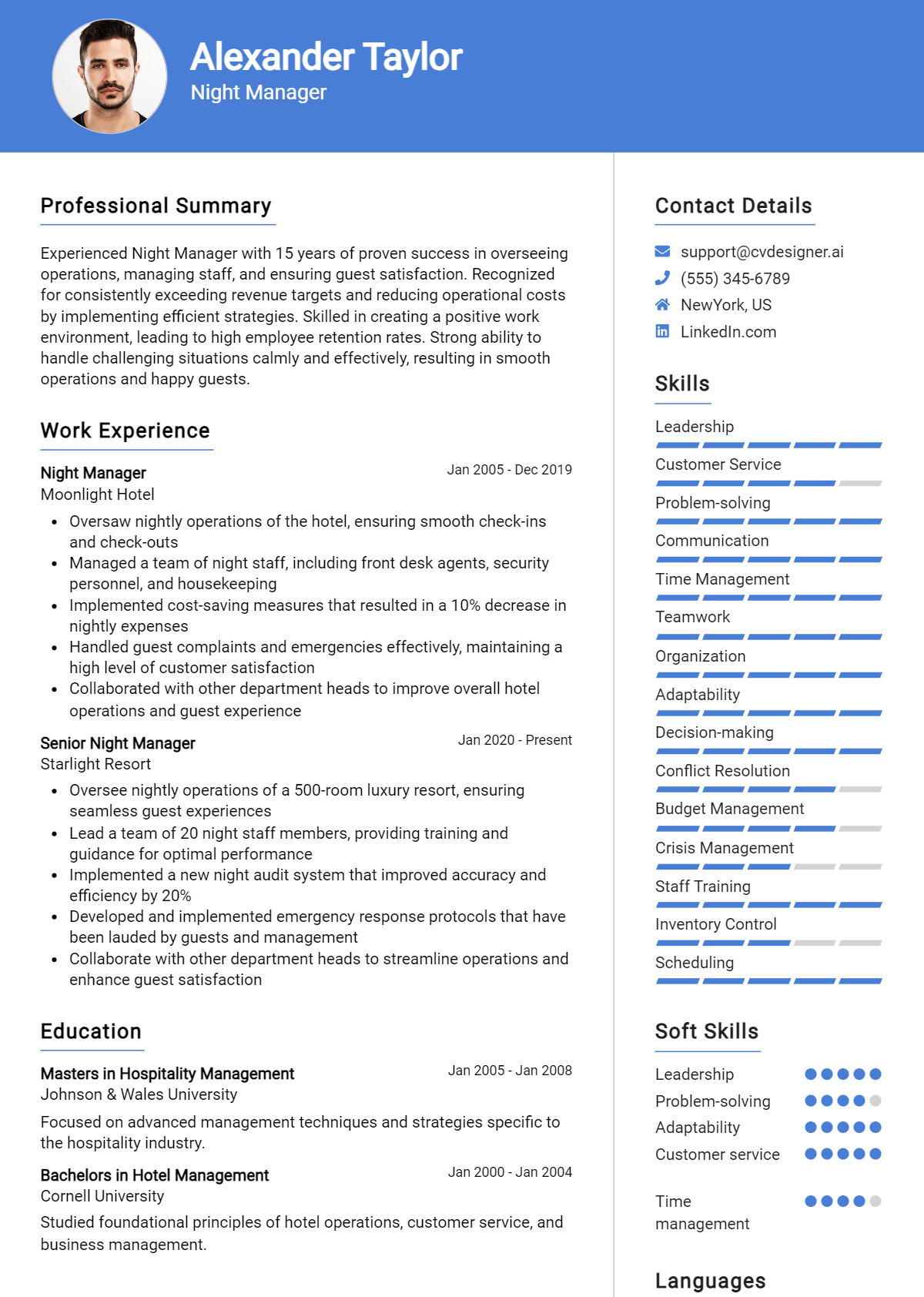 Night Manager Resume Example for 2026: Best Writing Tips Preview