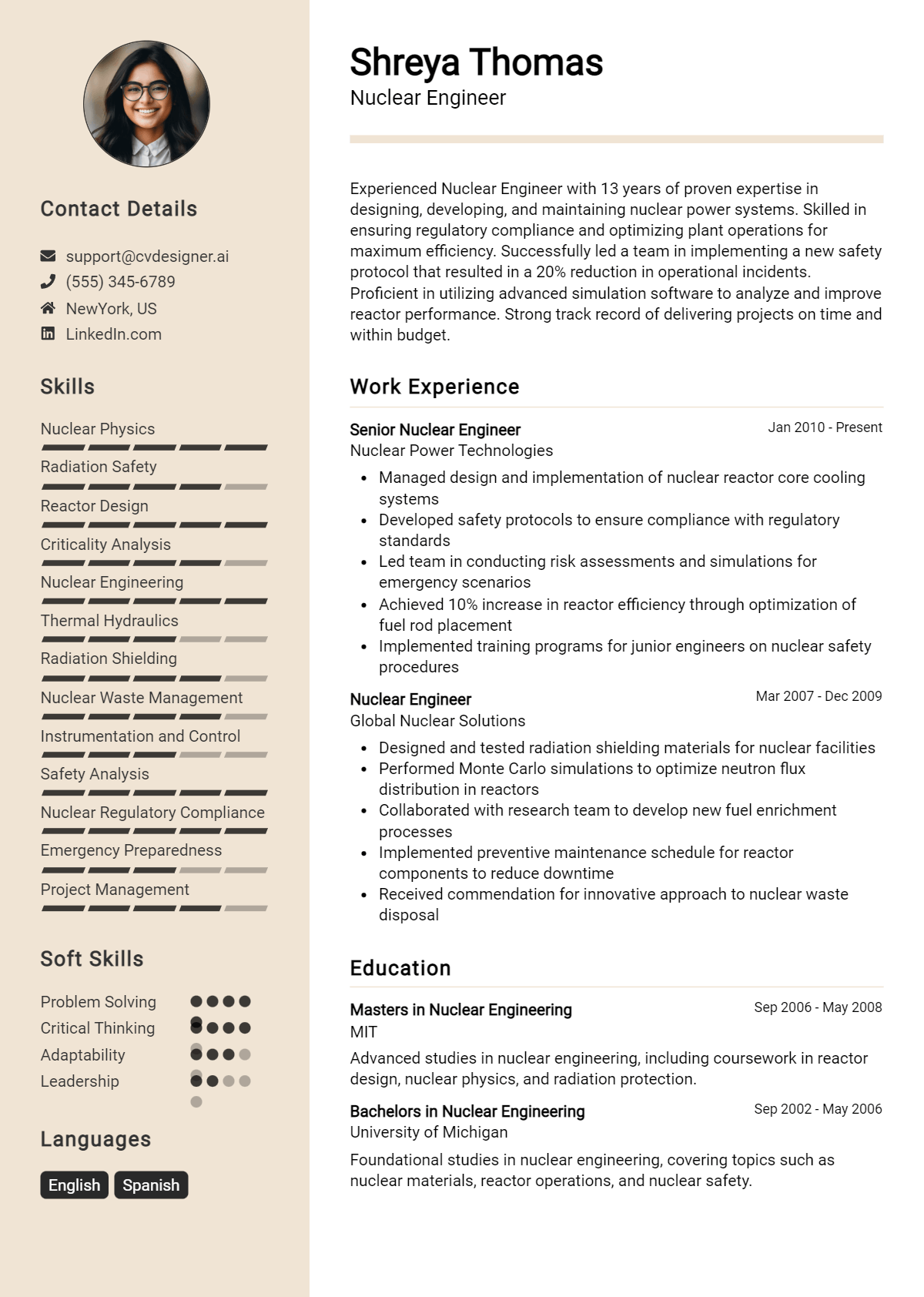 Nuclear Engineer Resume Example for 2026: Best Writing Guide Preview