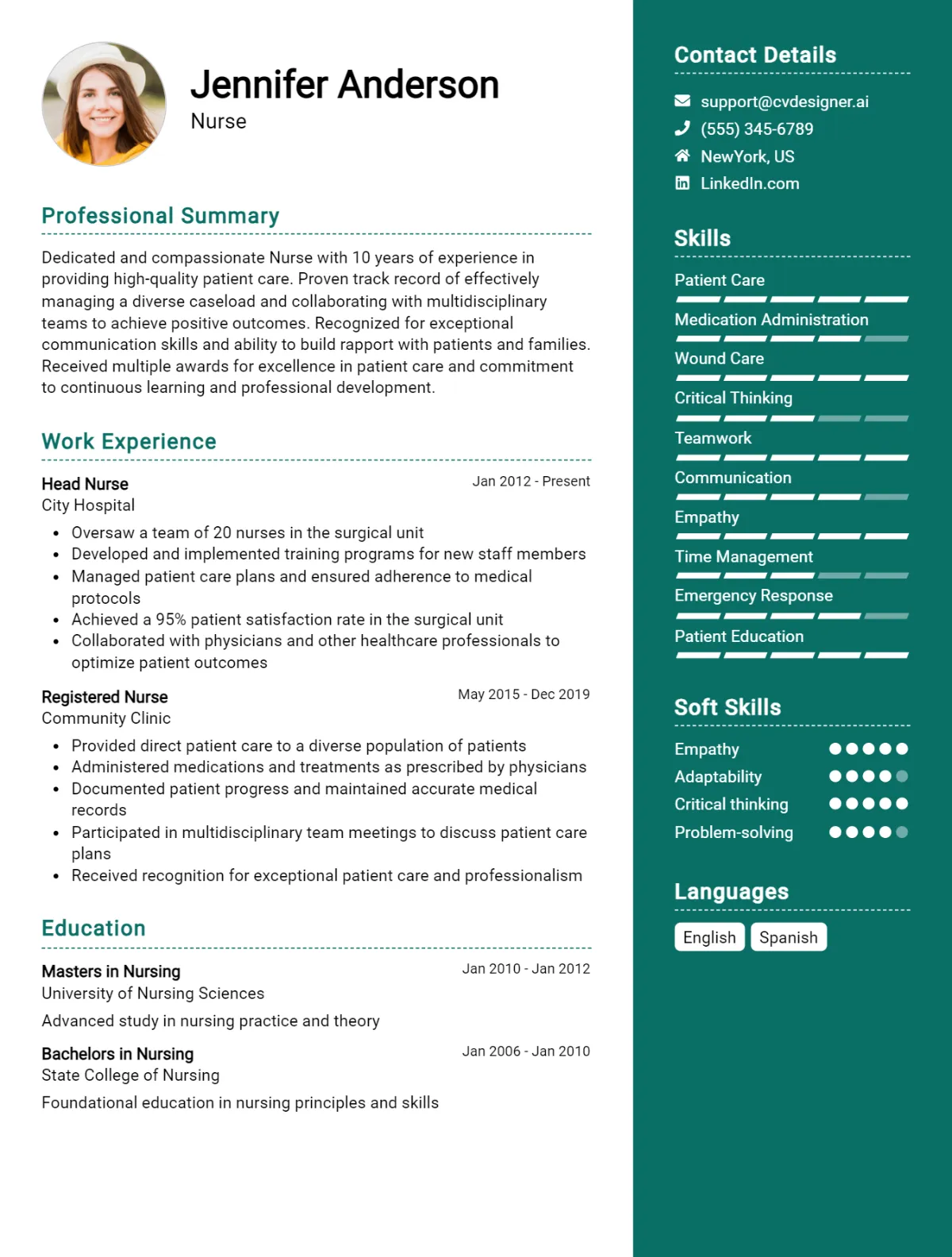 24 Nurse CV Examples And Templates For 2026 (Free Downloads) Preview