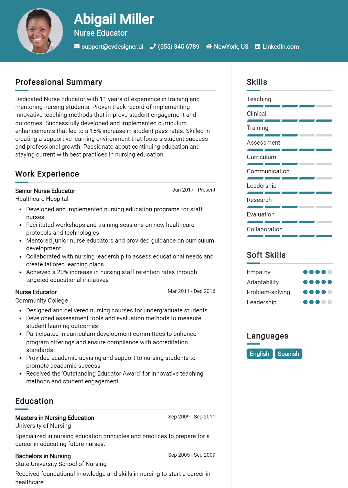 26 Nurse Educator Resume Examples for 2026: How to Craft a Winning CV Preview