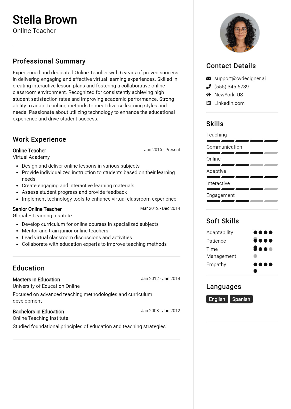 Online Teacher Resume Example for 2026: Expert Tips & Templates Preview