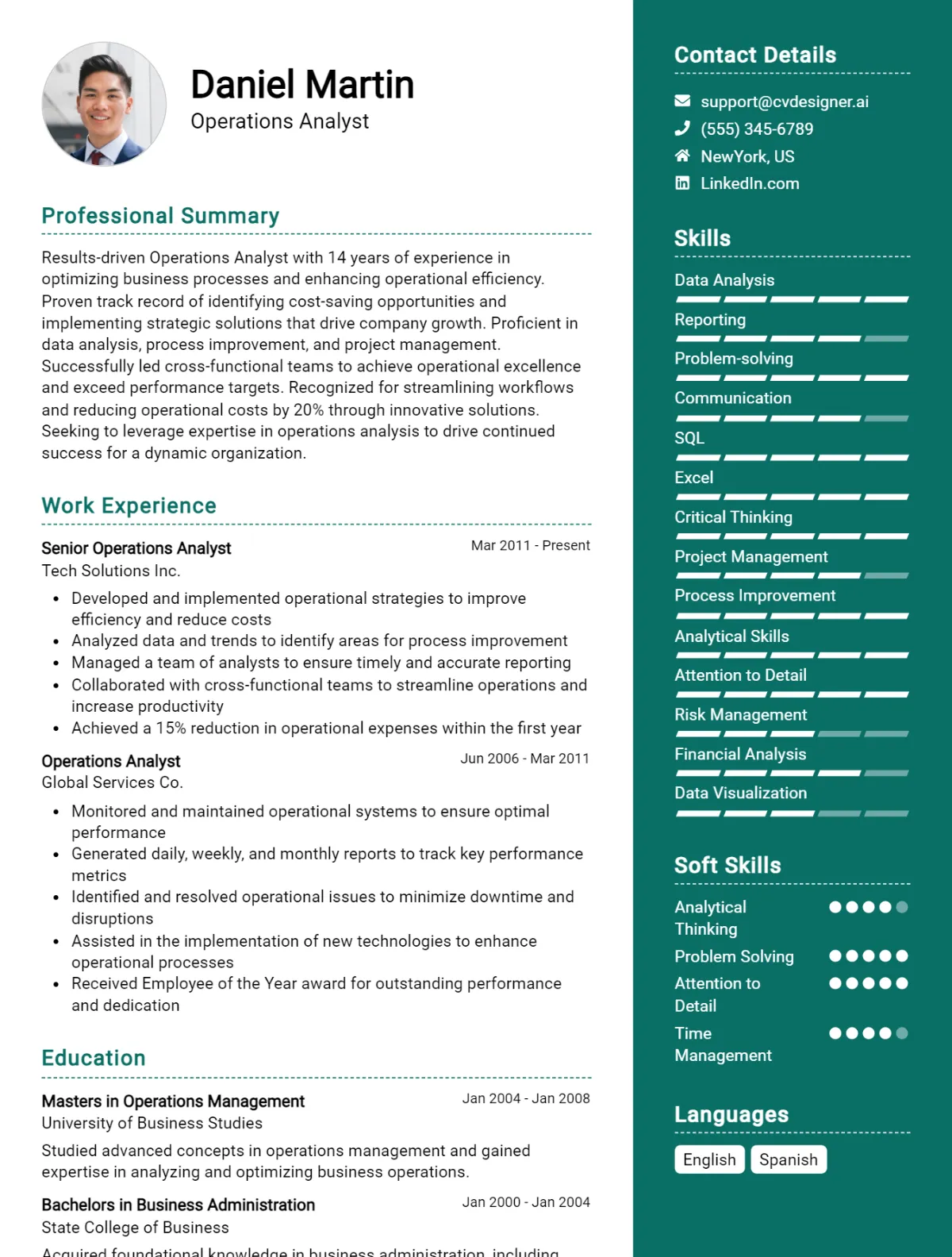 Operations Analyst CV Example For 2026: Tips to Stand Out Preview