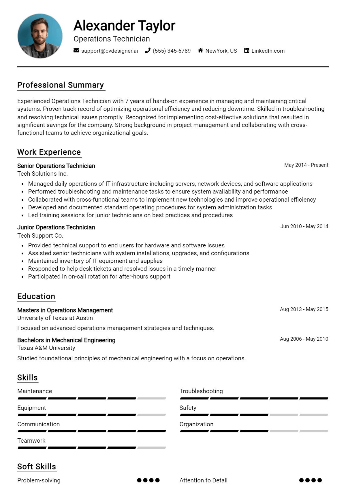 16 Operations Technician Resume Examples for 2026: How to Craft a Winning CV Preview