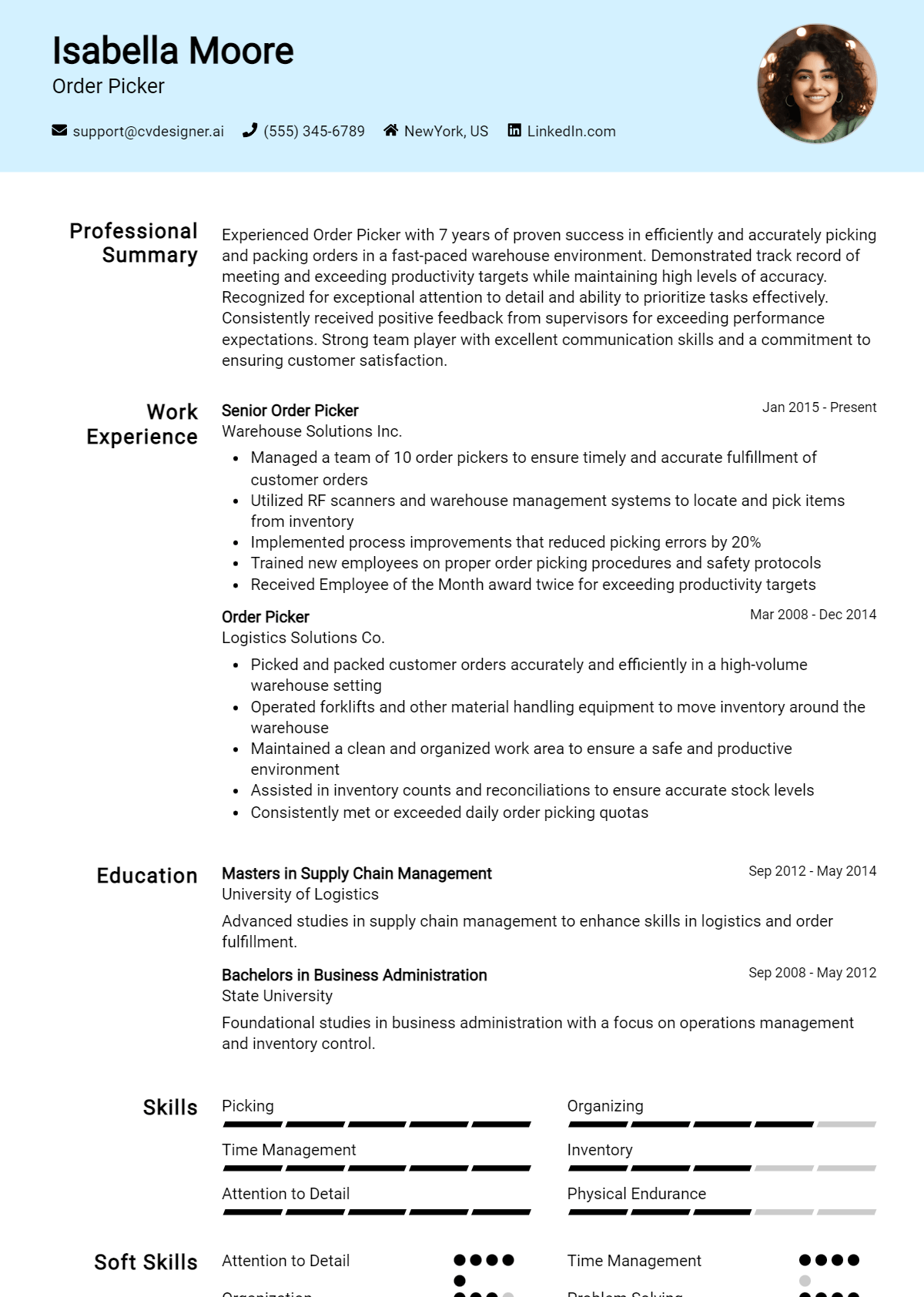 Order Picker Resume Example for 2026: Proven Tips & Templates Preview