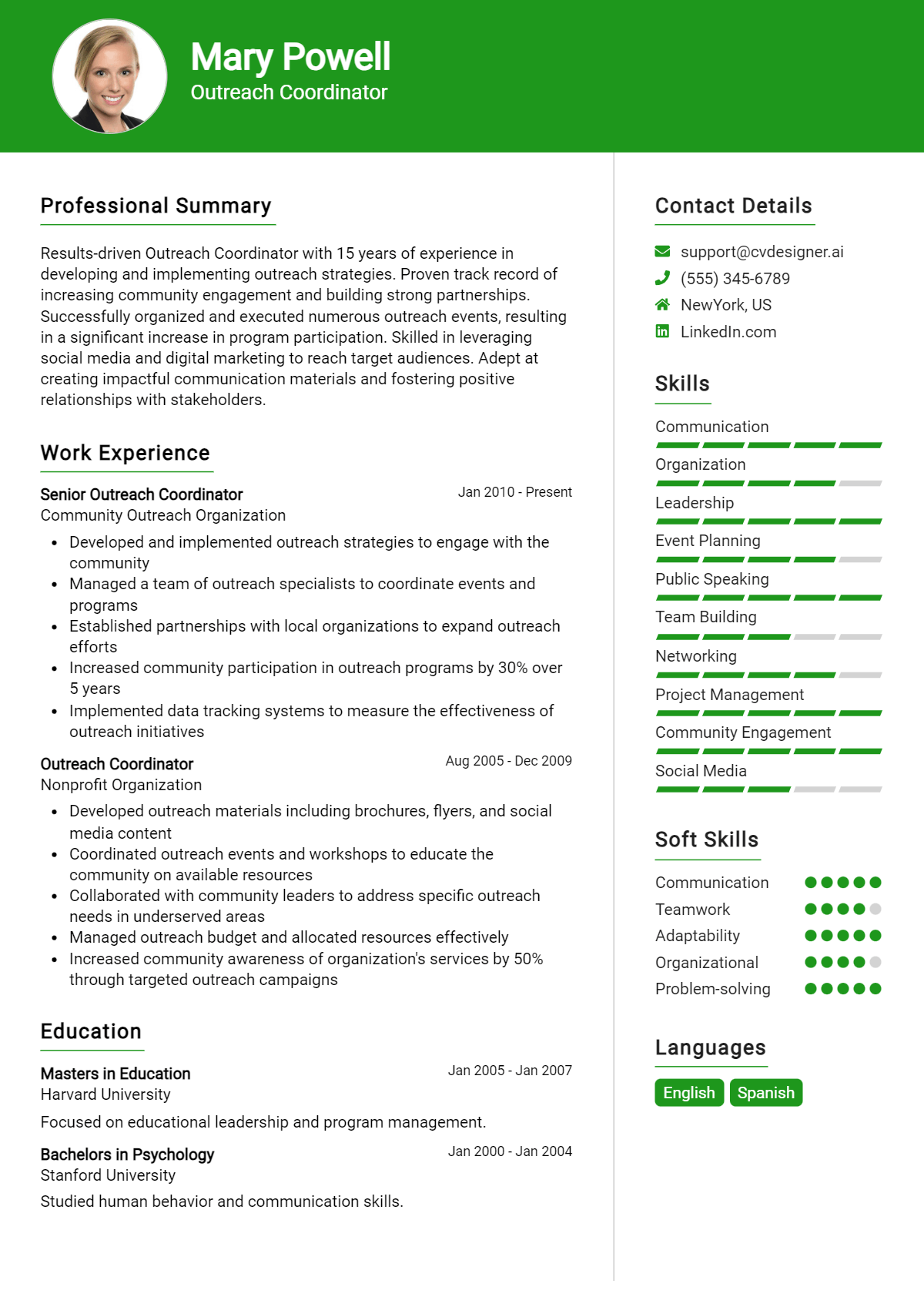 Outreach Coordinator Resume Example for 2026: Tips to Stand Out Preview