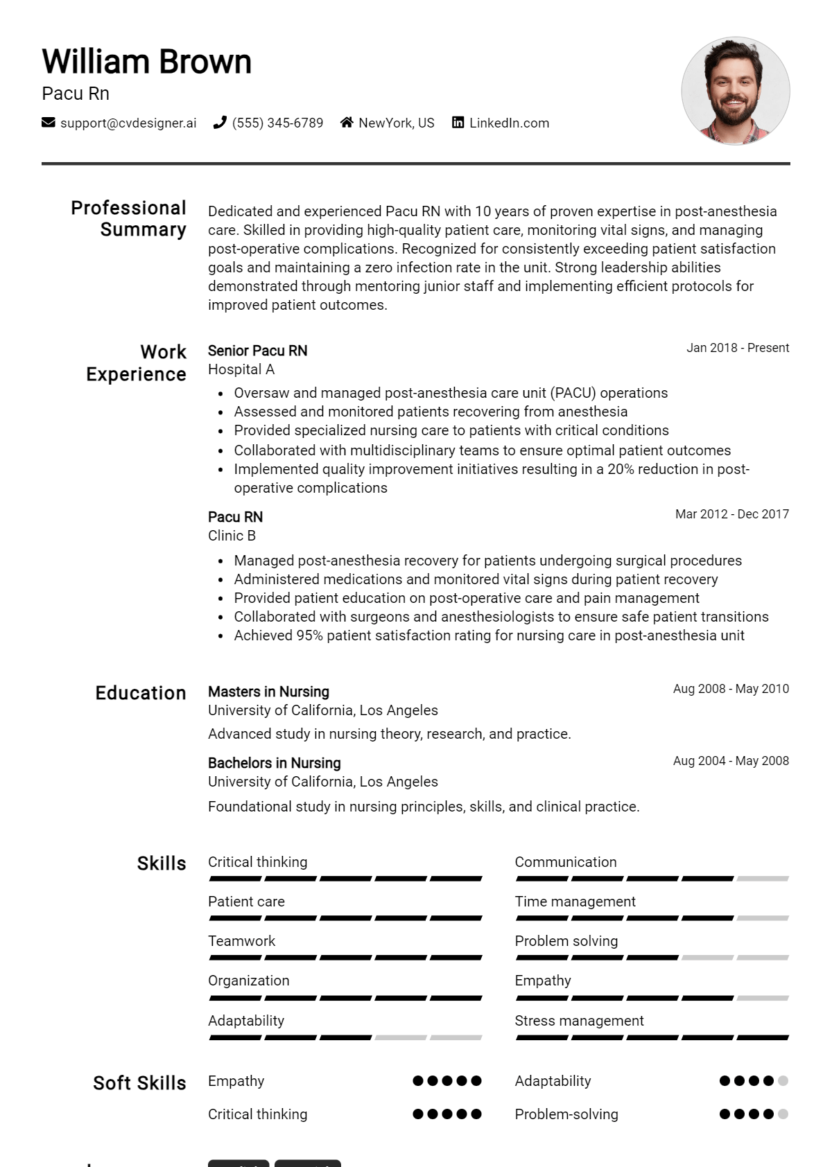 Pacu Rn Resume Example for 2026: Best Formatting Tips Preview