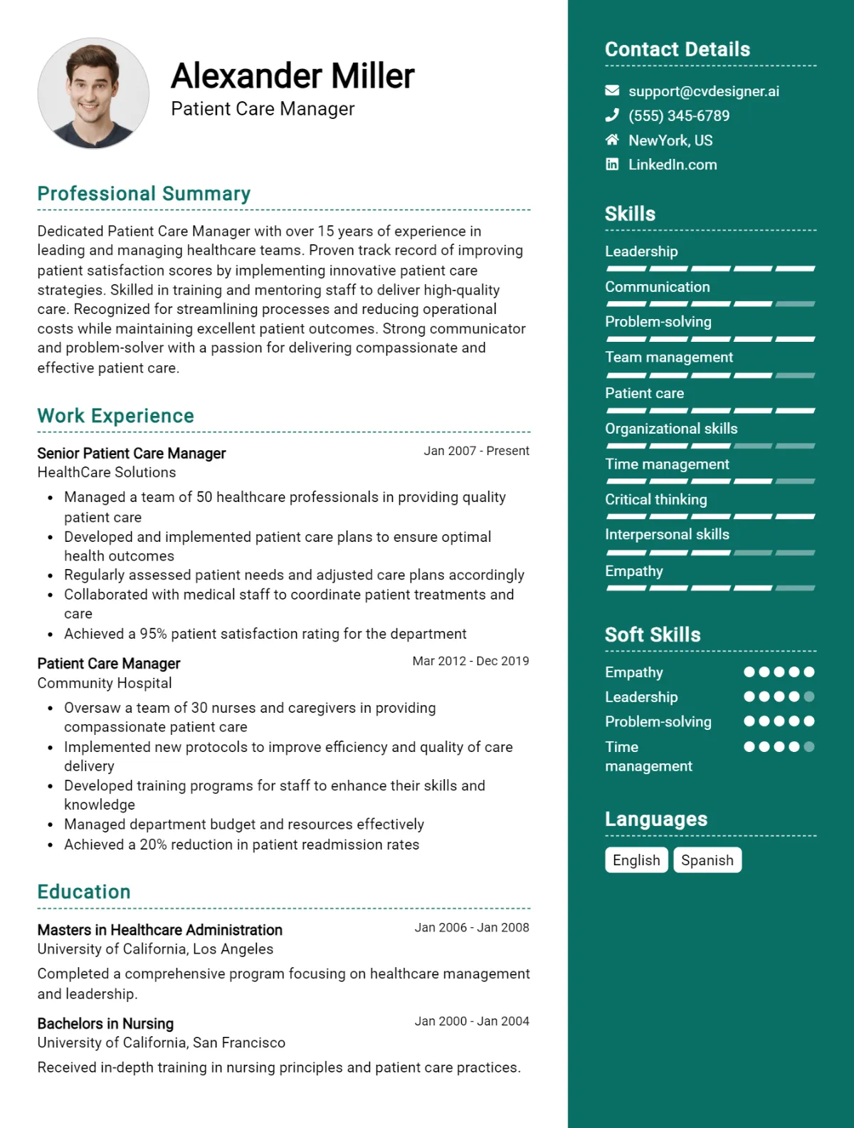 Patient Care Manager CV Example For 2026: Best Formatting Tips Preview