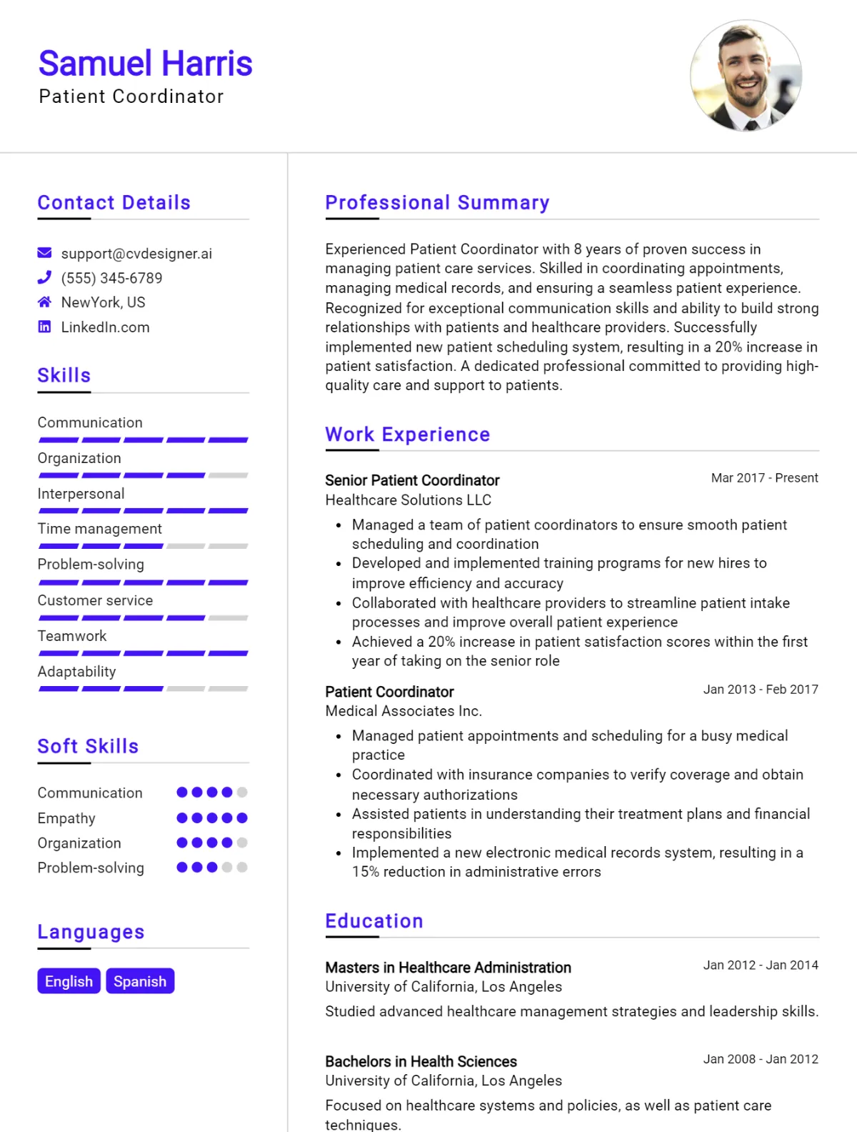 Patient Coordinator CV Example For 2026: How to Create a Professional CV Preview