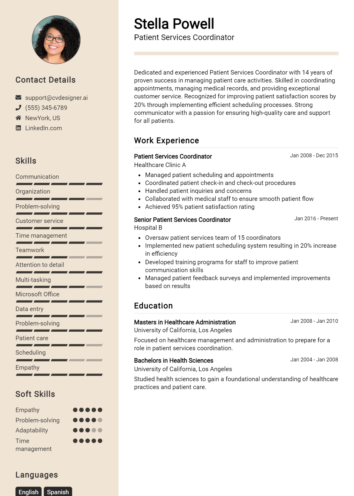 Patient Services Coordinator Resume Example for 2026: Samples & Best Practices Preview