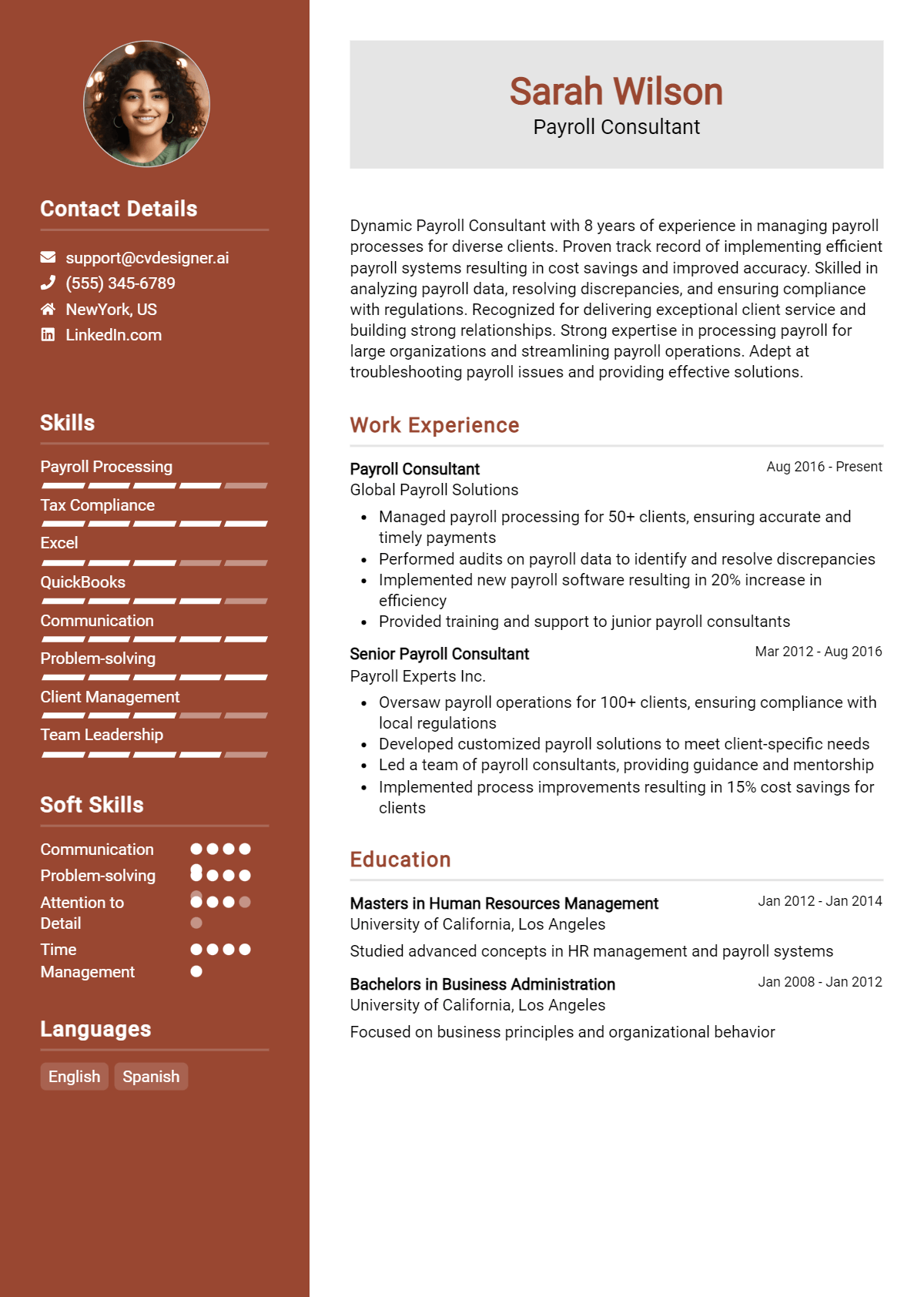 Payroll Consultant Resume Example for 2026: Expert Tips & Templates Preview