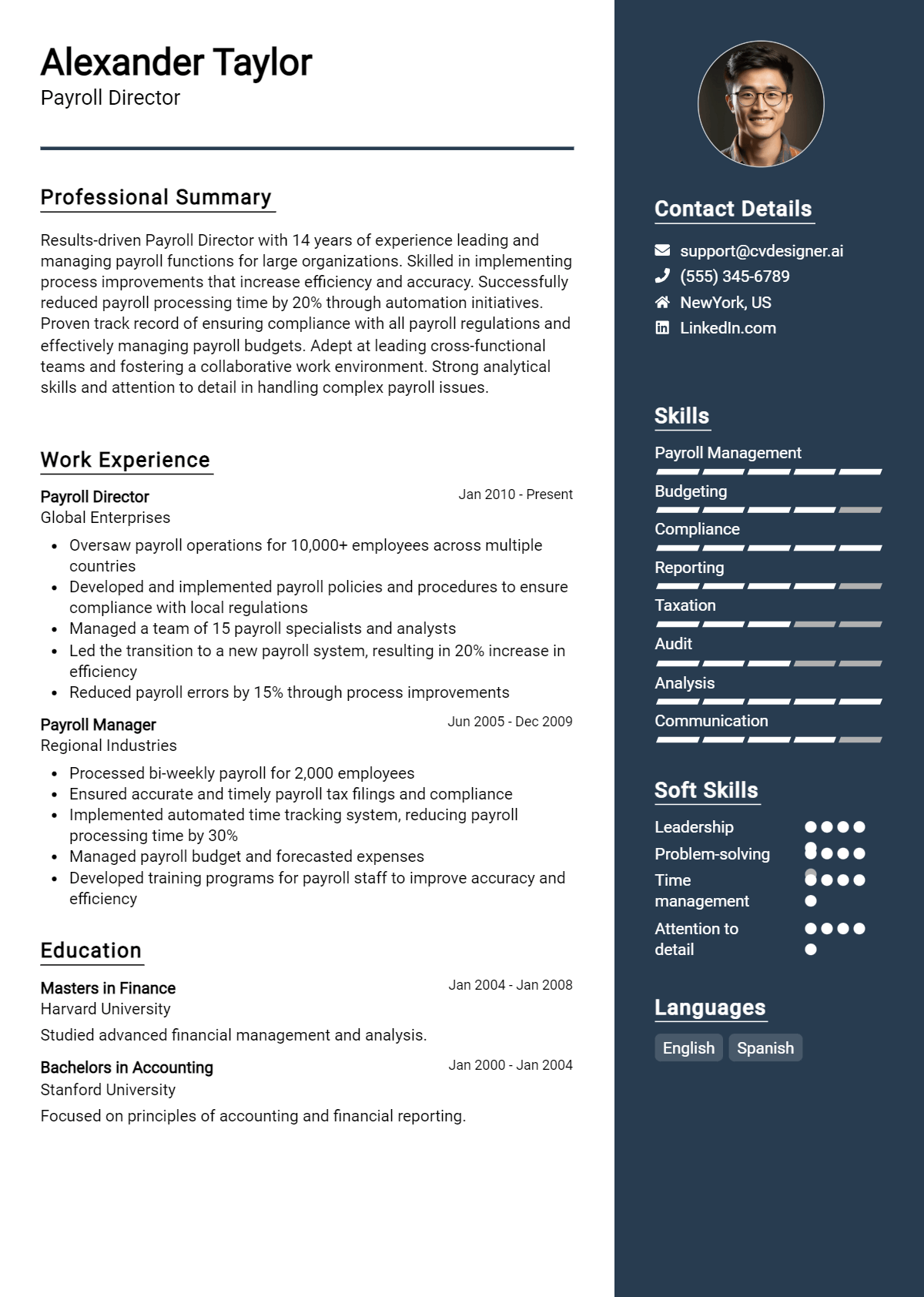 Payroll Director Resume Example for 2026: Best Formatting Tips Preview