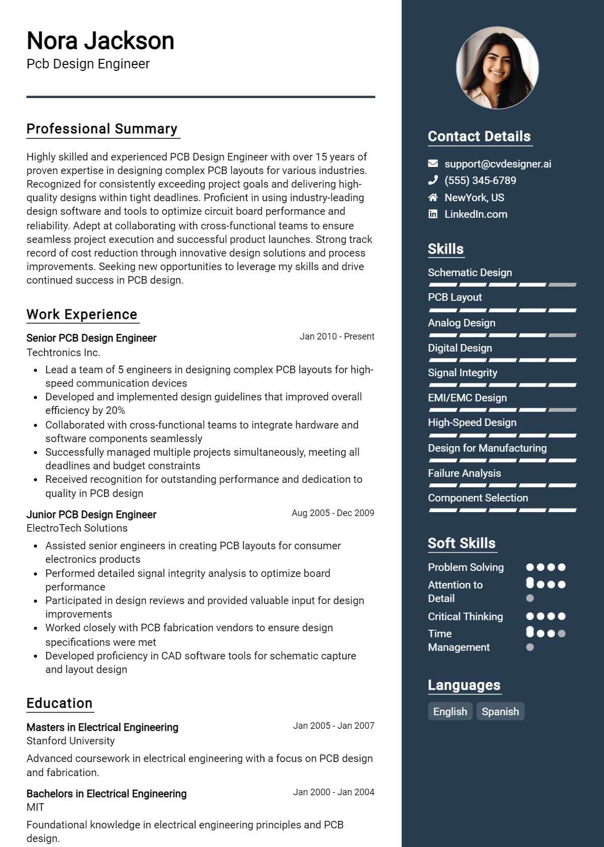 Pcb Design Engineer Resume Example for 2026: Tips to Stand Out Preview