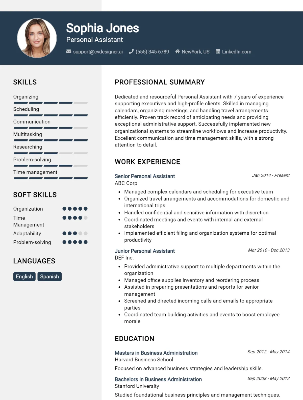 Personal Assistant CV Example For 2026: Strategies & Templates Preview