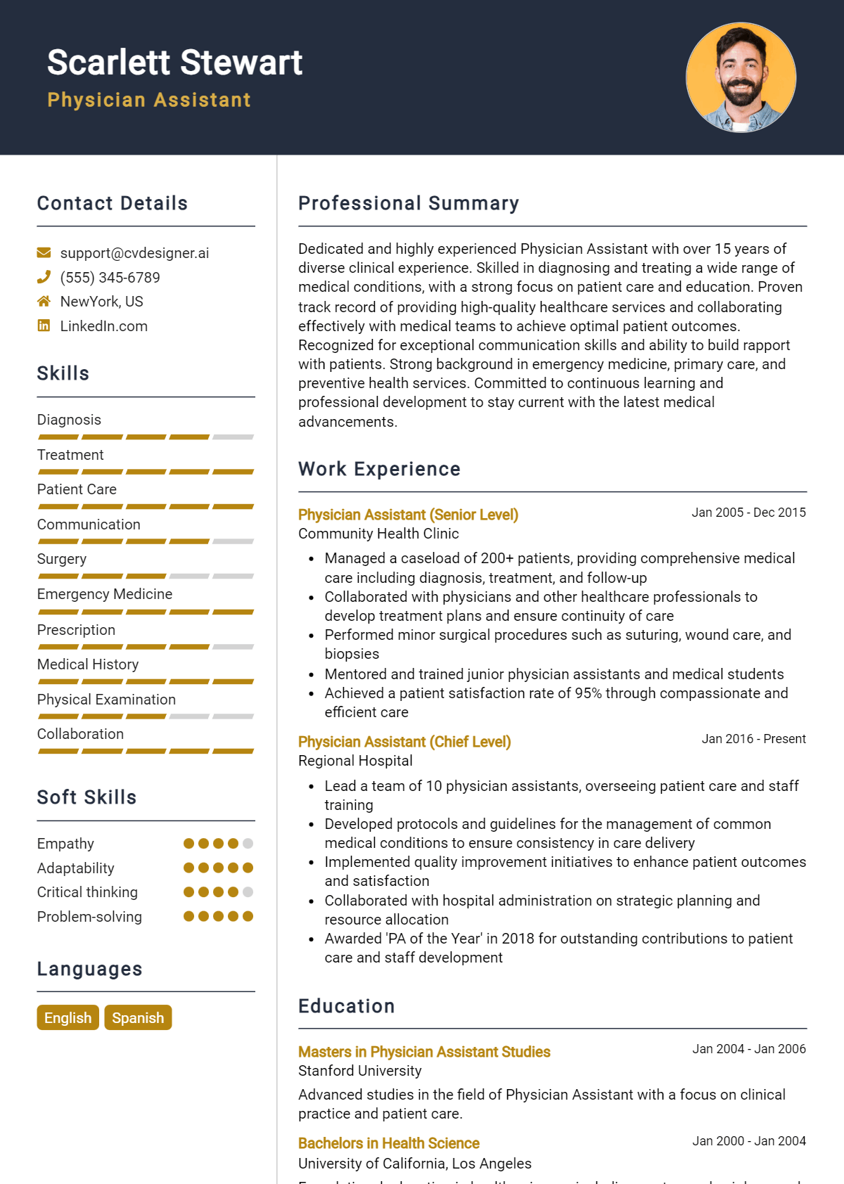 Physician Assistant Resume Example for 2026: Strategies & Templates Preview