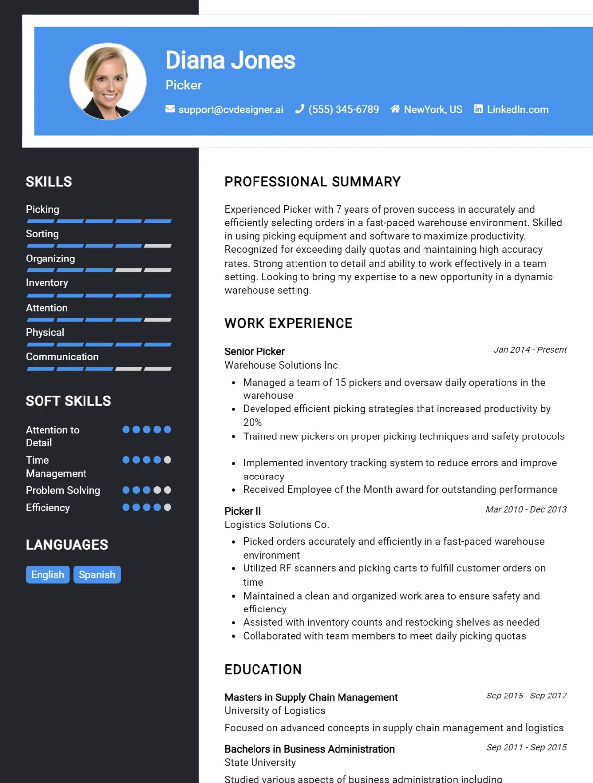 Picker CV Example For 2026: Tips to Stand Out Preview
