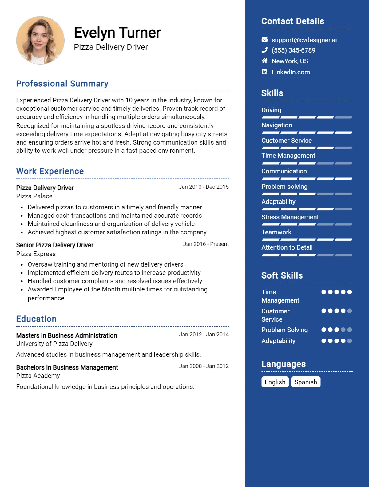 Pizza Delivery Driver CV Example For 2026: Top Tips & Samples Preview