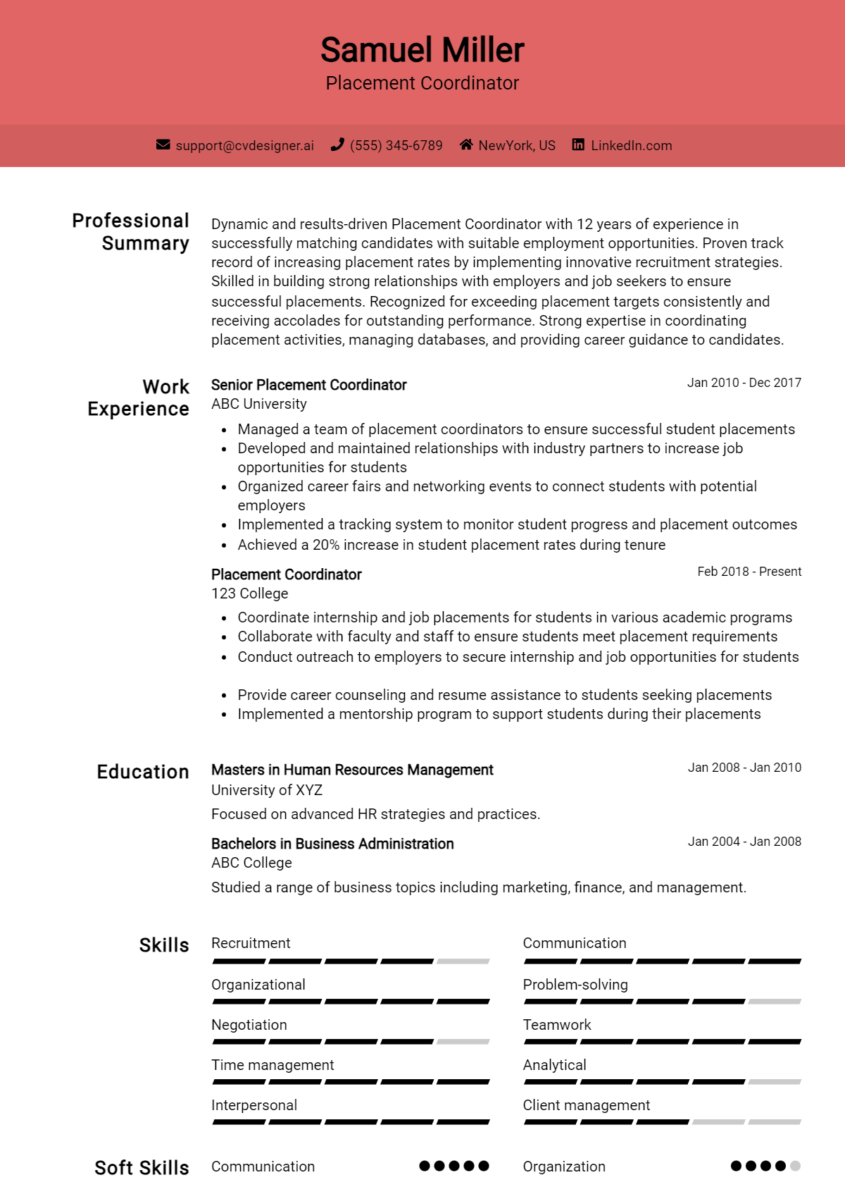 18 Placement Coordinator Resume Examples for 2026: Proven Tips & Templates Preview