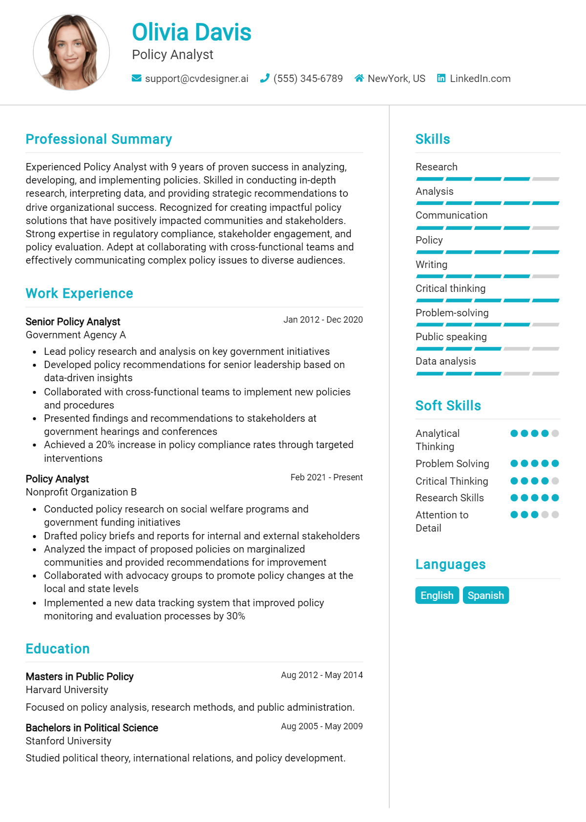 Policy Analyst Resume Example for 2026: Expert Tips & Templates Preview