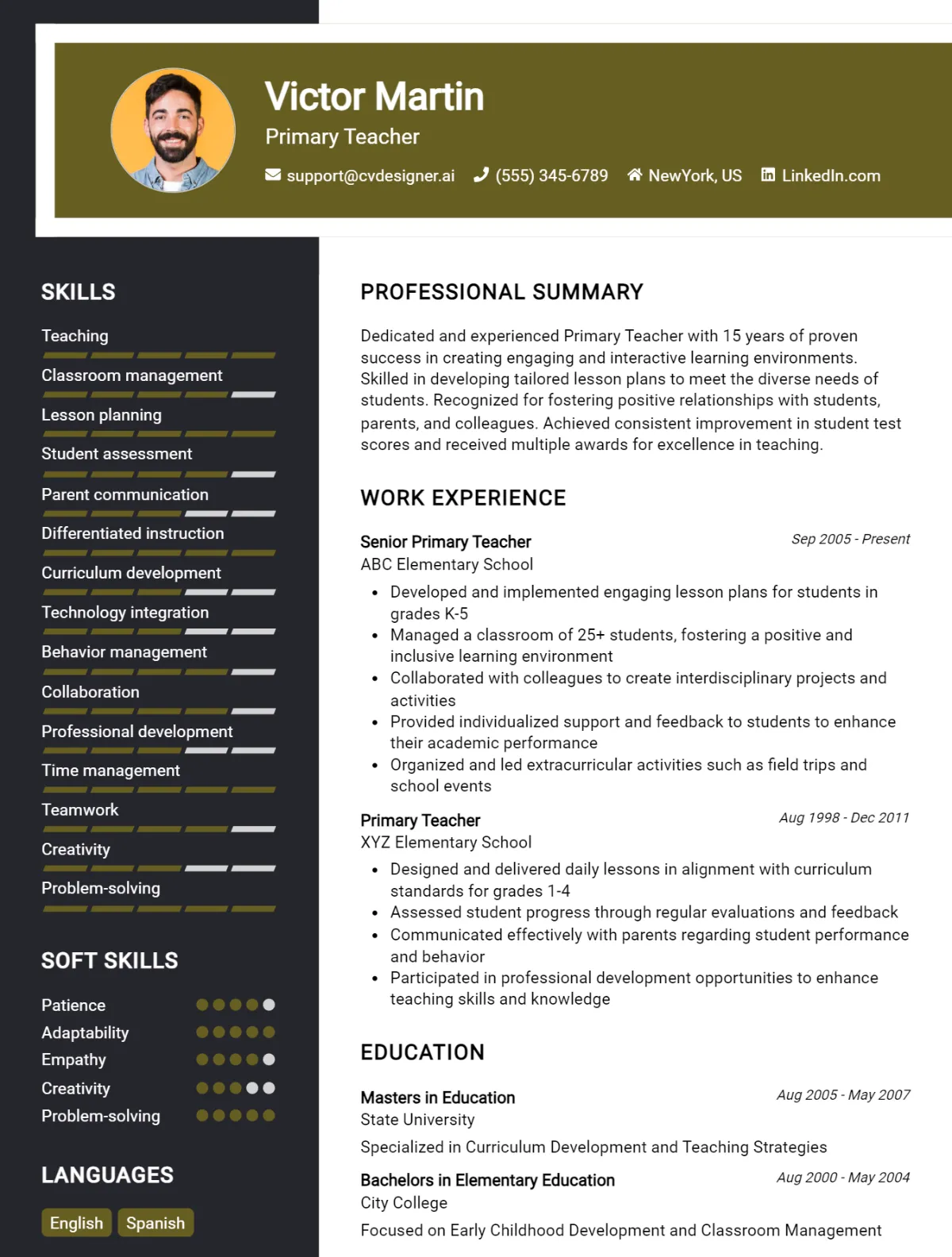 Primary Teacher CV Example For 2026: Strategies & Templates Preview
