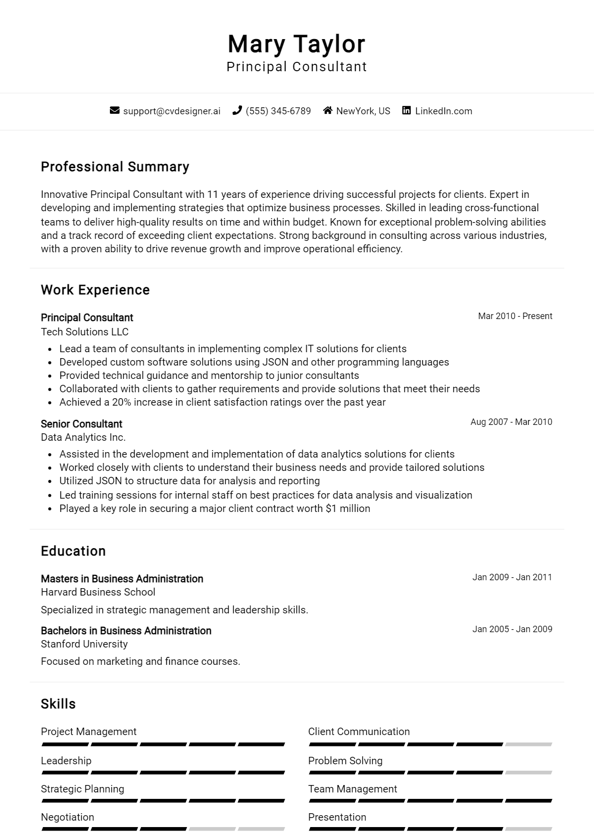 12 Principal Consultant Resume Examples for 2026: Tips to Stand Out Preview