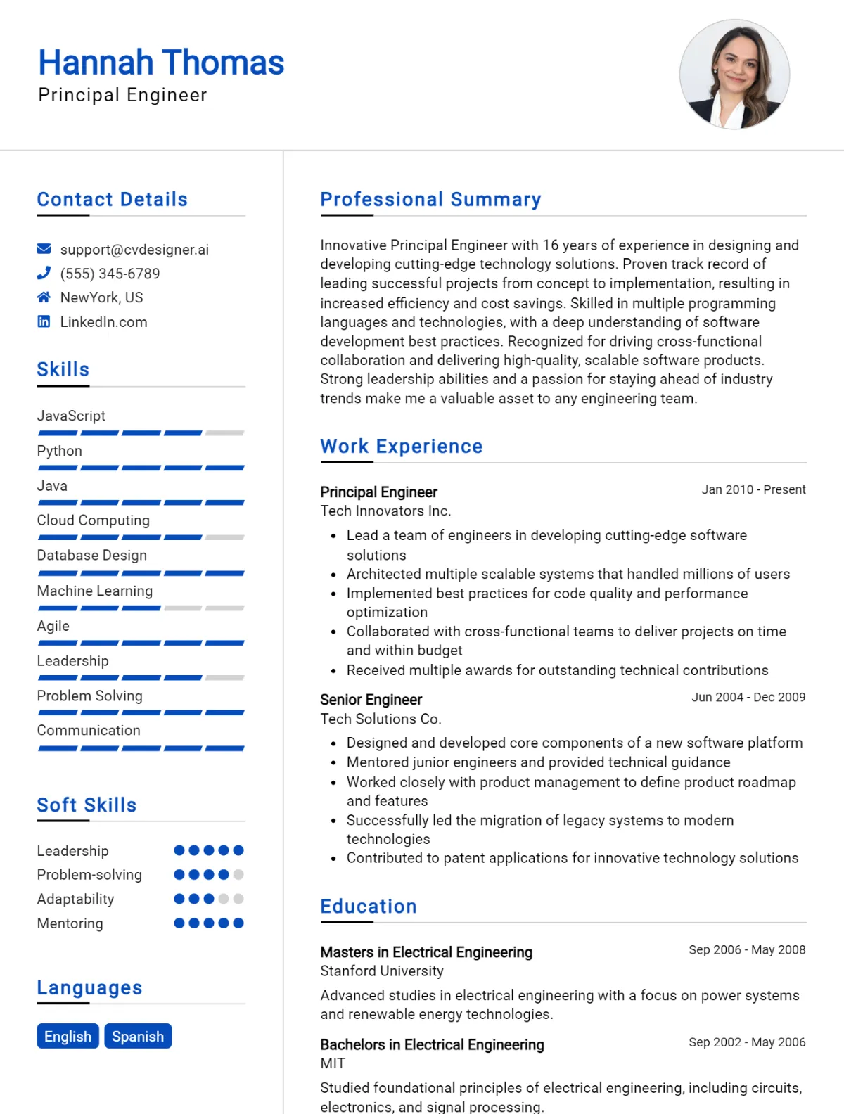 Principal Engineer CV Example For 2026: Top Tips & Samples Preview