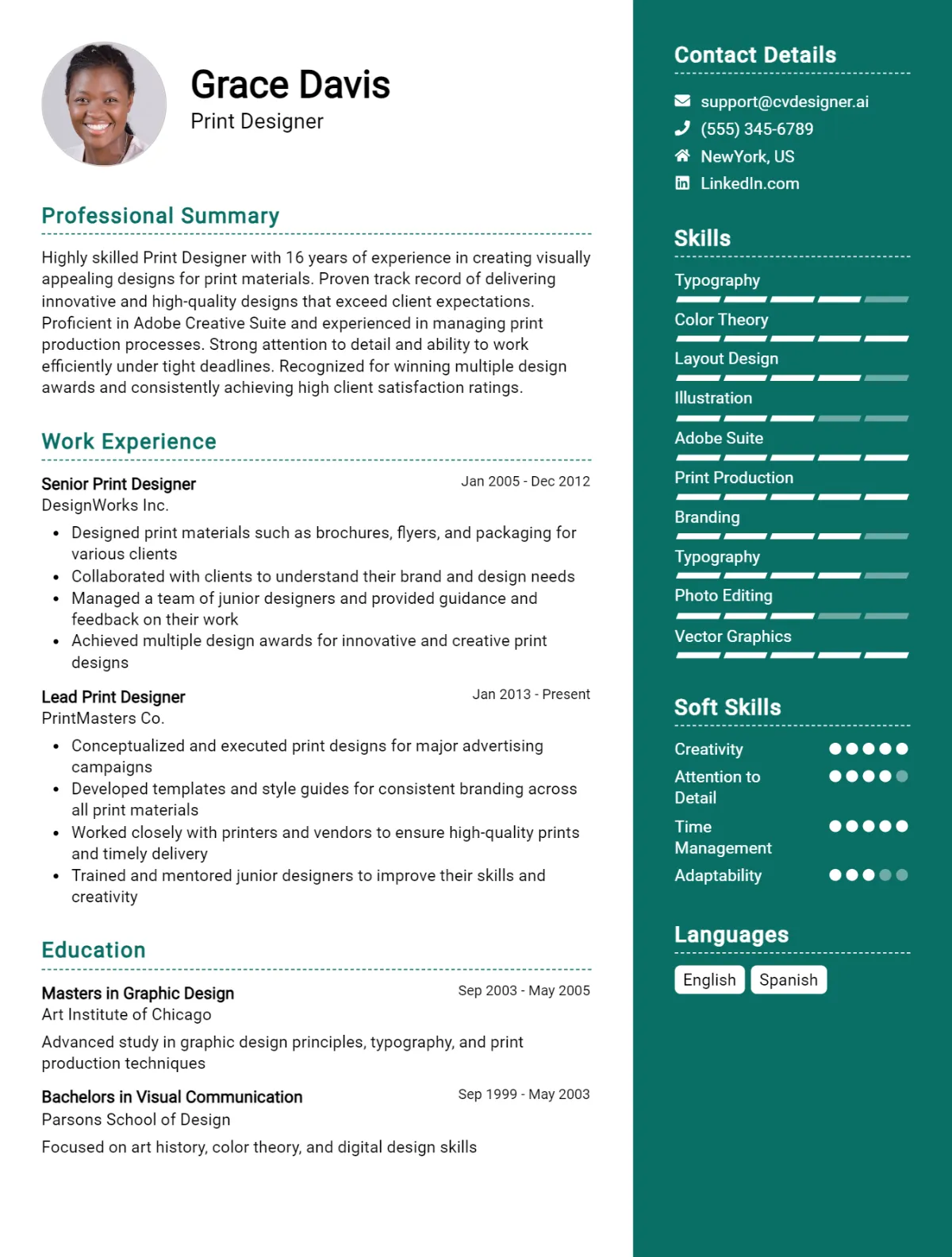 Print Designer CV Example For 2026: Tips to Stand Out Preview