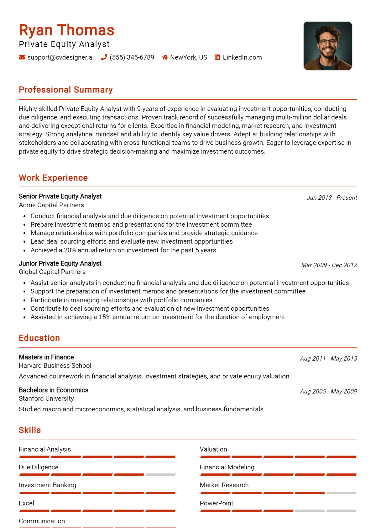 Private Equity Analyst Resume Example for 2026: Best Formatting Tips Preview
