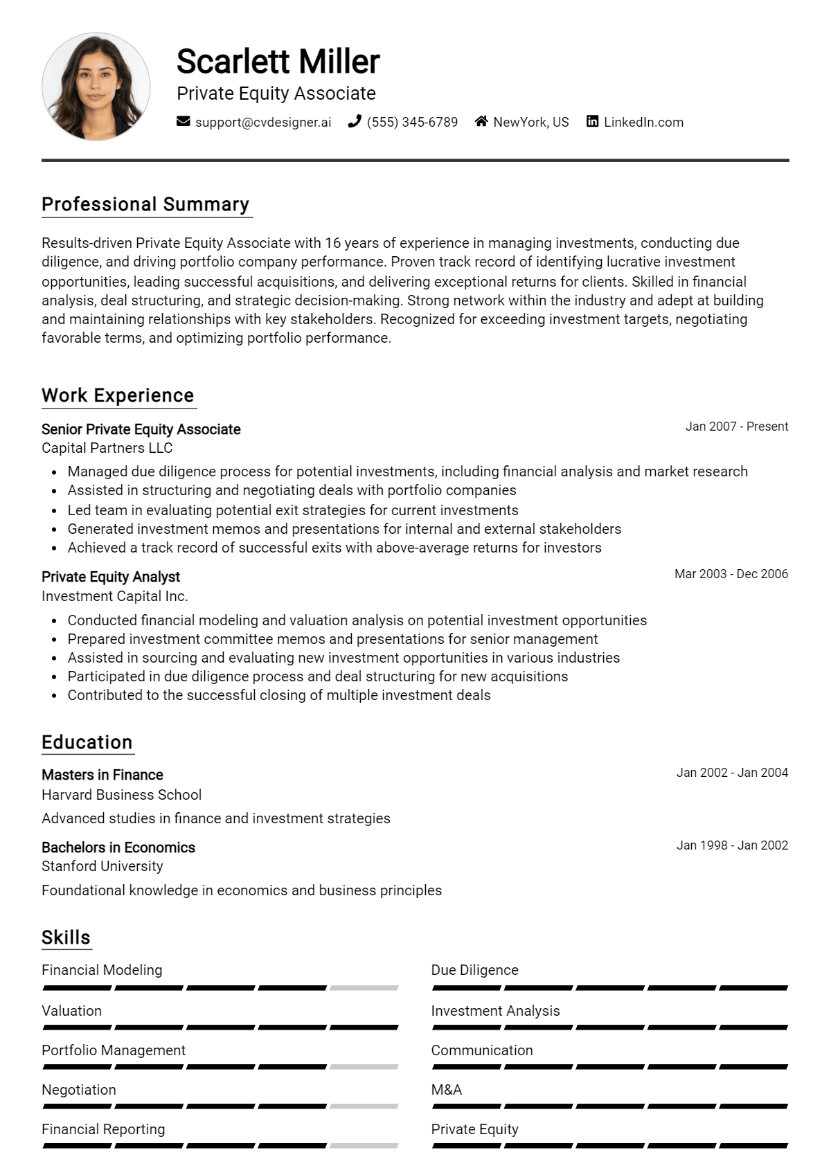 Private Equity Associate Resume Example for 2026: Tips & Templates Preview
