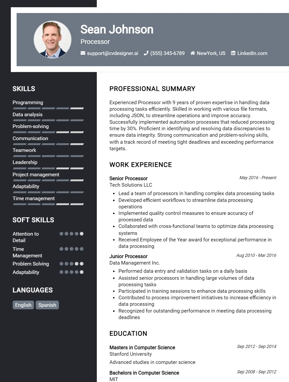 Processor CV Example For 2026: Tips to Stand Out Preview